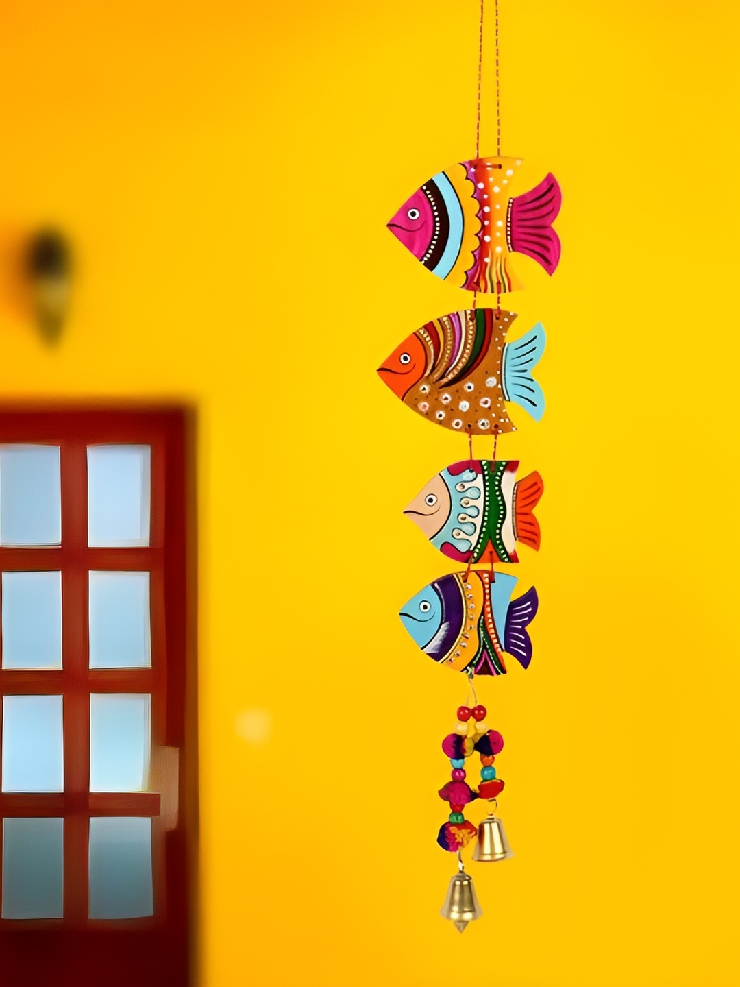 

Sohibe Red & Blue Printed Wall Hanging