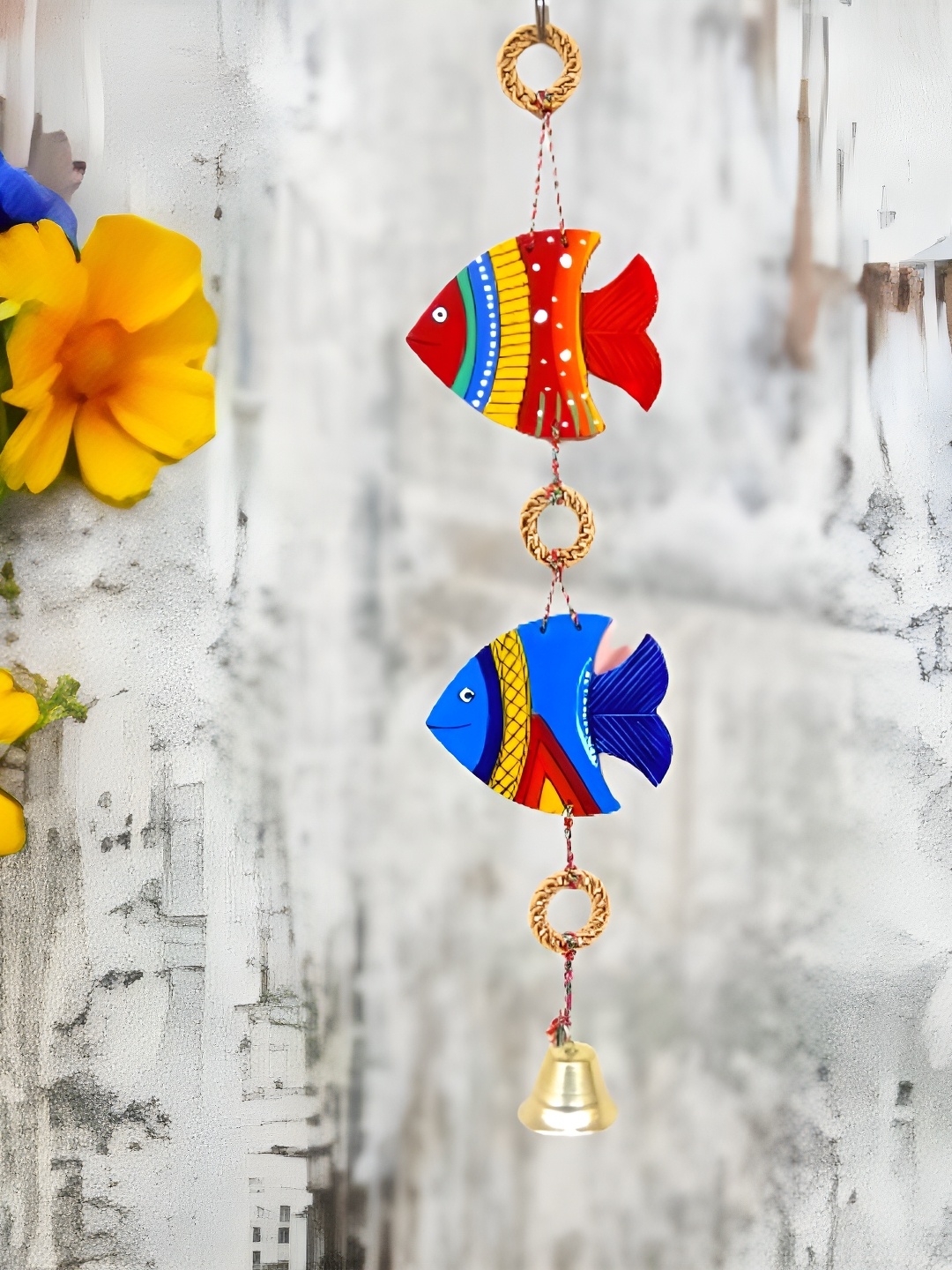 

Sohibe Red & Blue Printed Wall Hanging