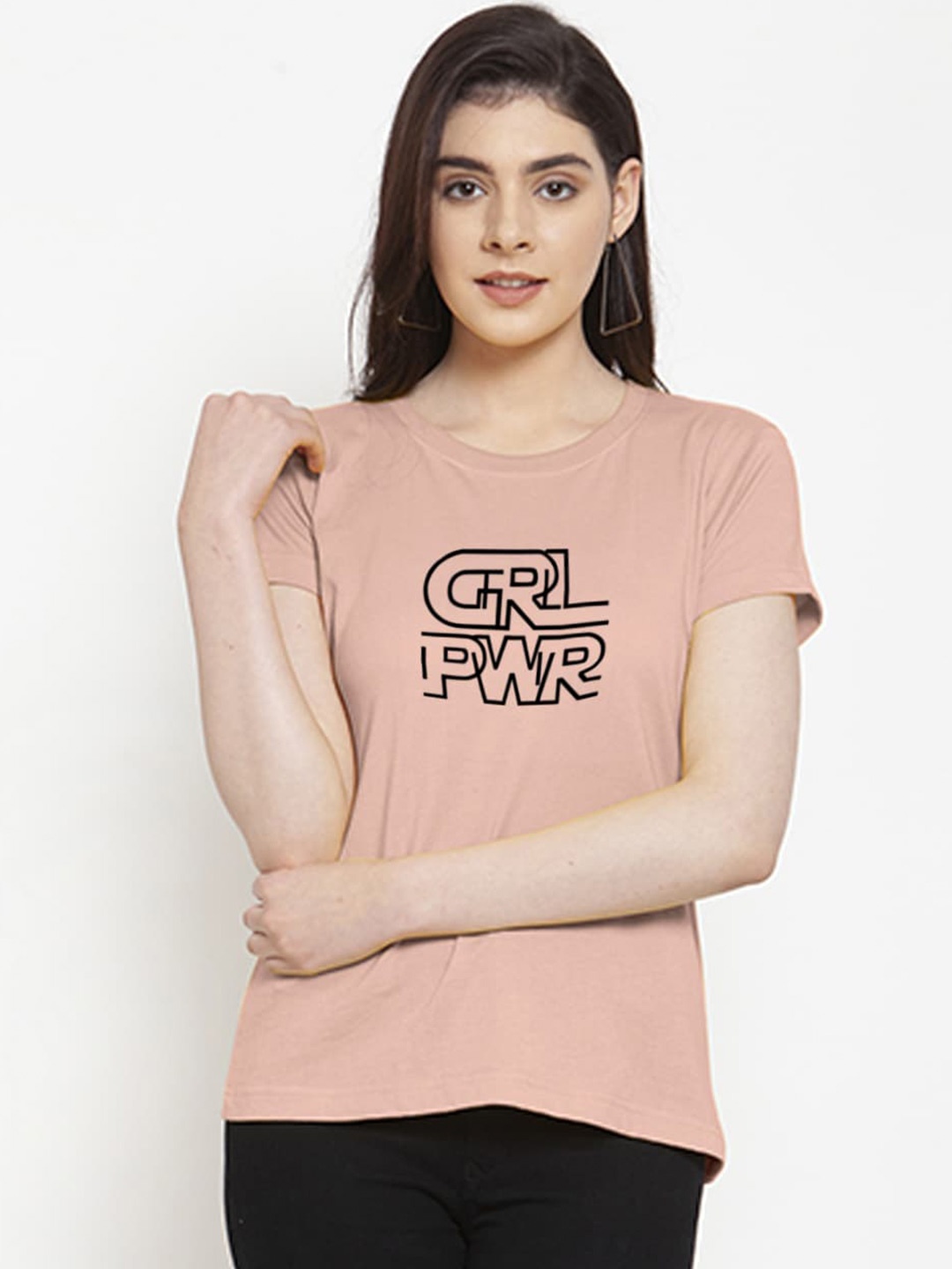 

Friskers Typography Printed Slim Fit Pure Cotton T-shirt, Coral