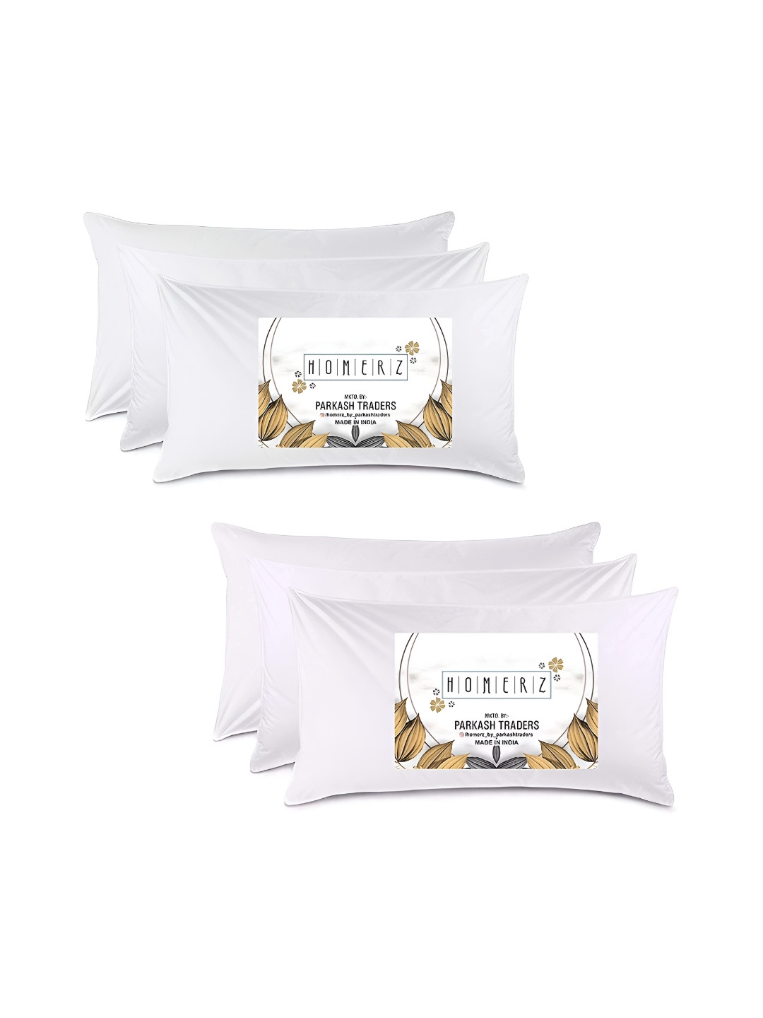 

Homerz White Set of 5 Polycotton Lightweight Sleep Pillow
