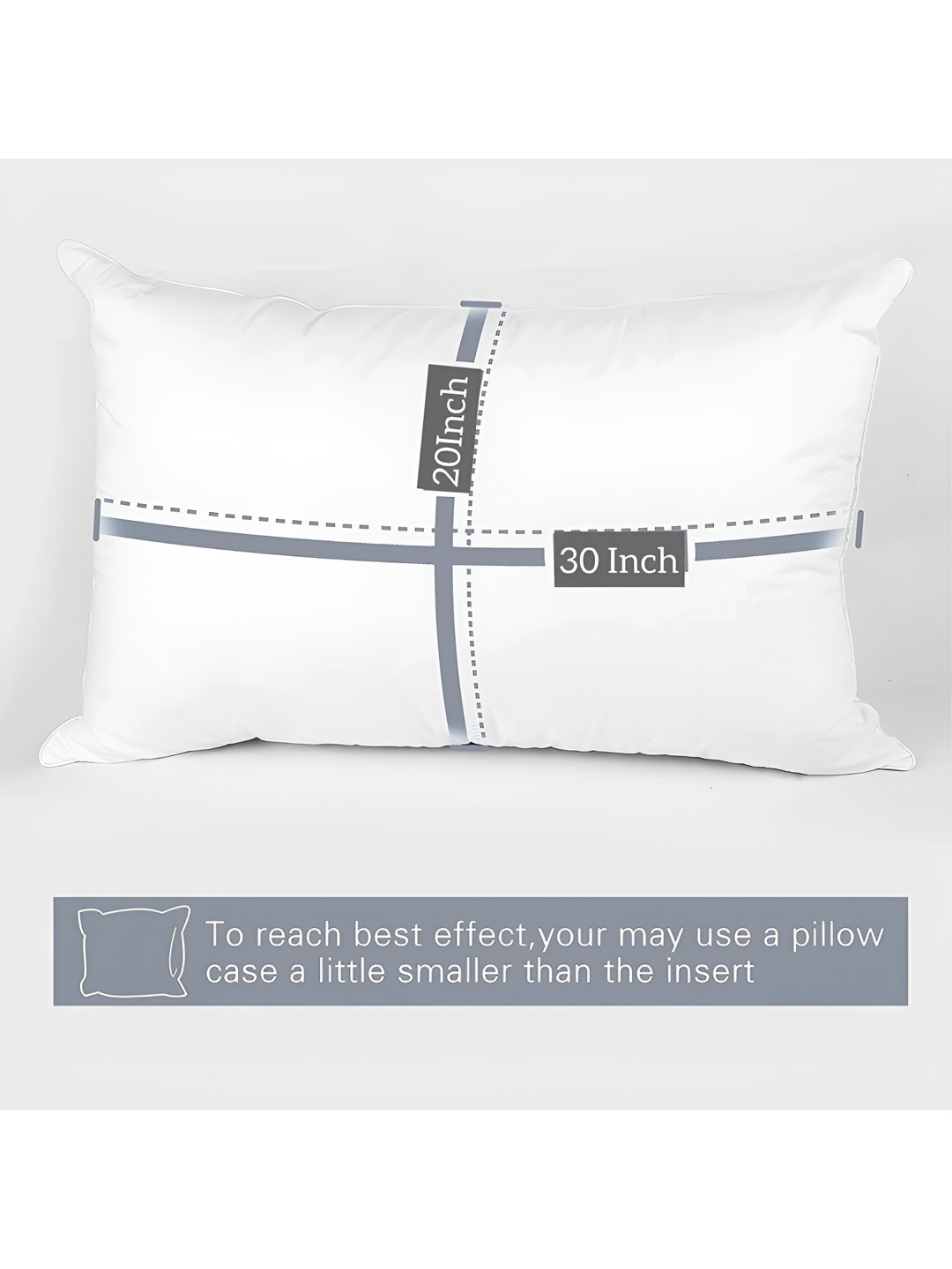 

Homerz White Set of 4 Polycotton Lightweight Sleep Pillow