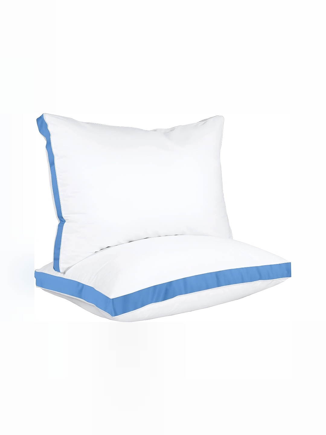 

Homerz White and Blue 2 Pieces Lightweight Sleep Pillows