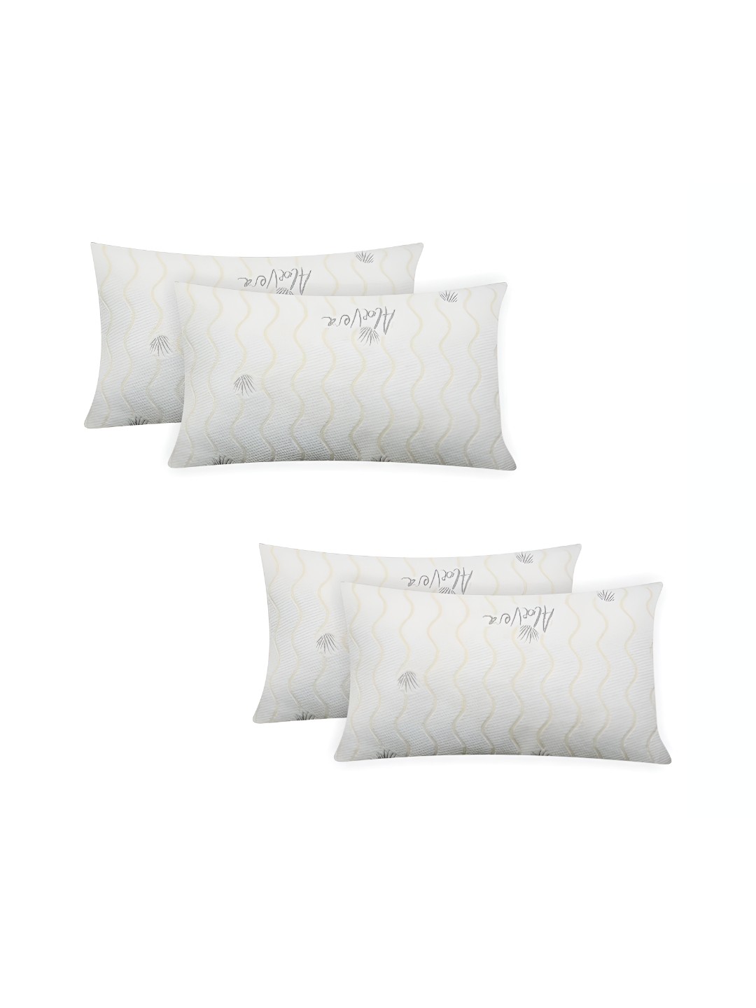 

Homerz White Set of 4 Polycotton Lightweight Sleep Pillow