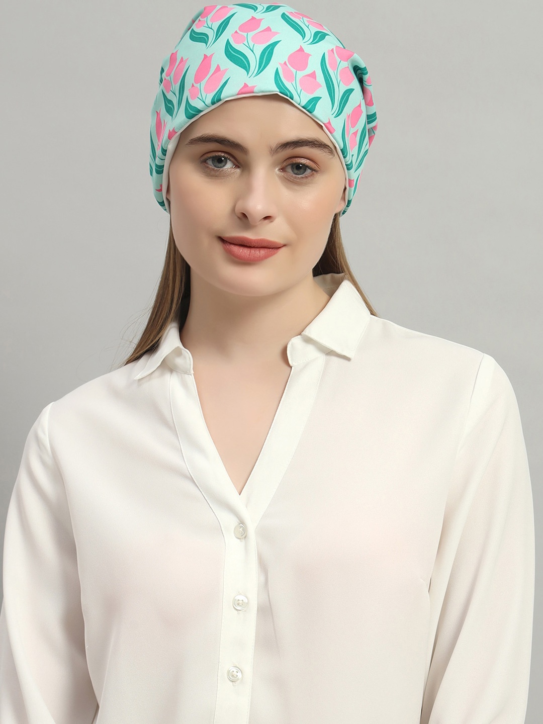 

Beau Design Floral Printed Bandana Scarf Headband, Green