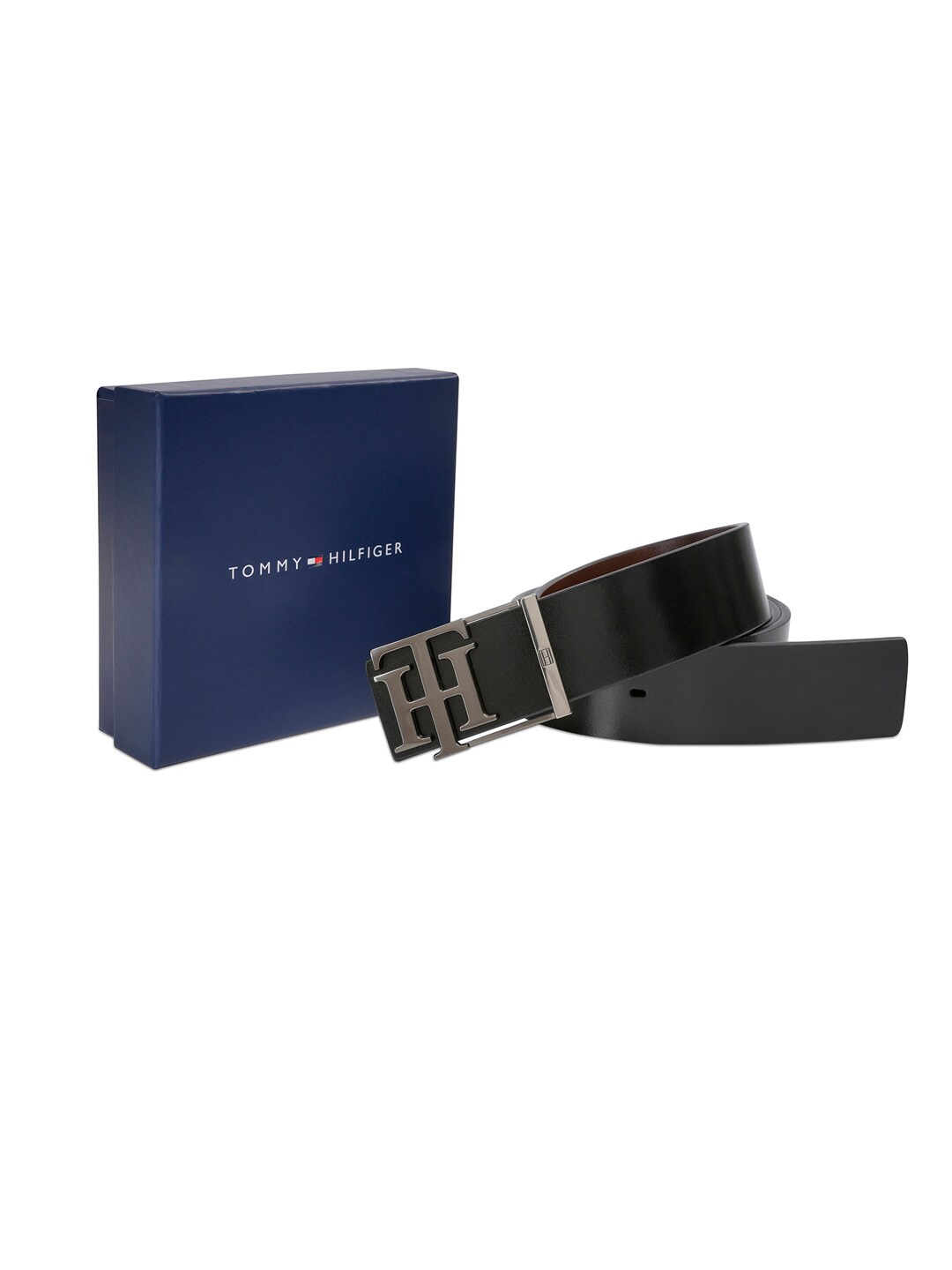 

Tommy Hilfiger Men Leather Reversible Formal Belt, Brown