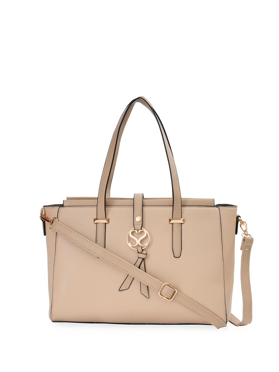 

Sugarush PU Structured Handheld Bag, Beige
