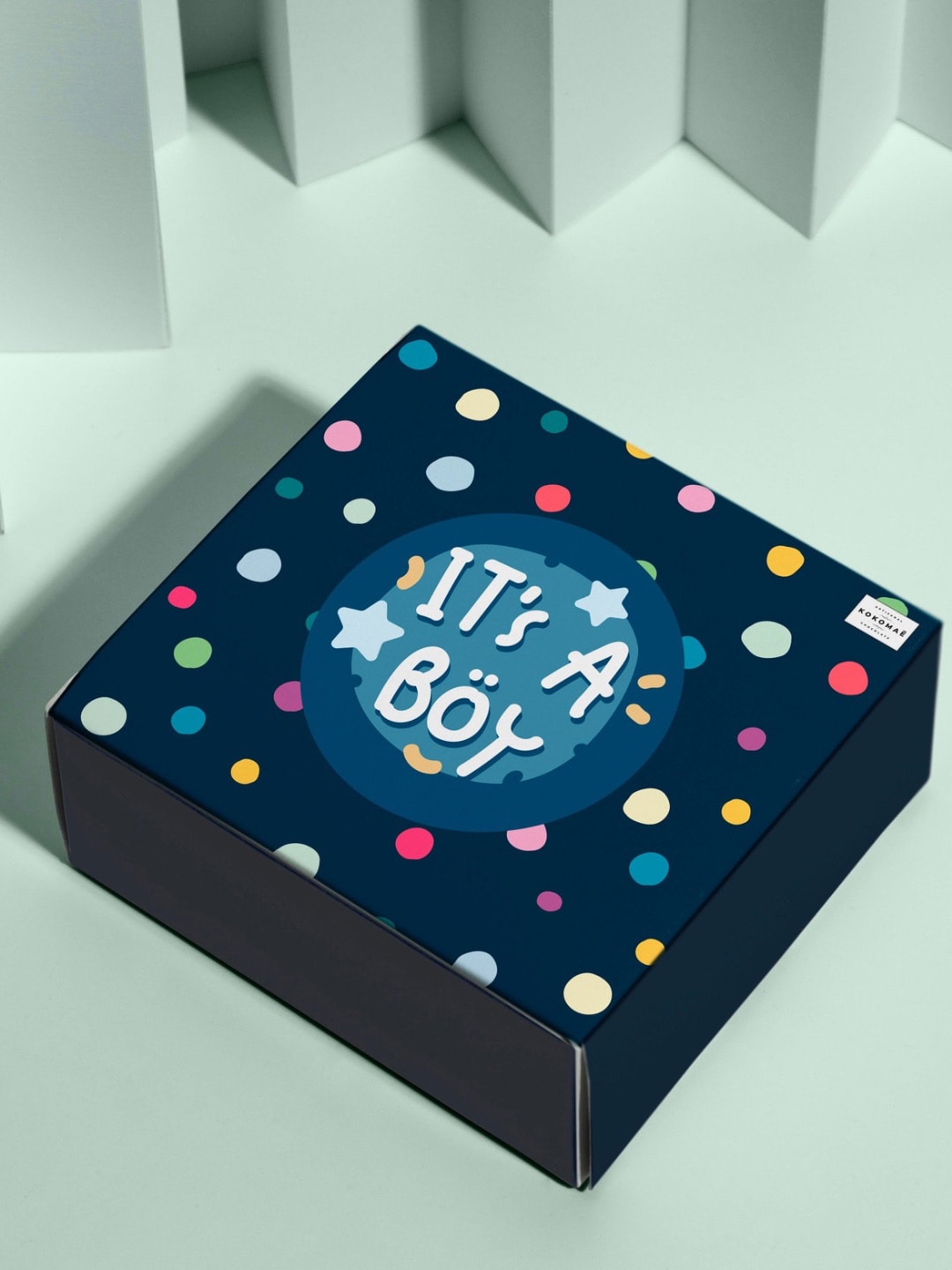 

Kokomae Artisanal Chocolate Kokoma It's A Boy Announcement Gift Hamper, Brown