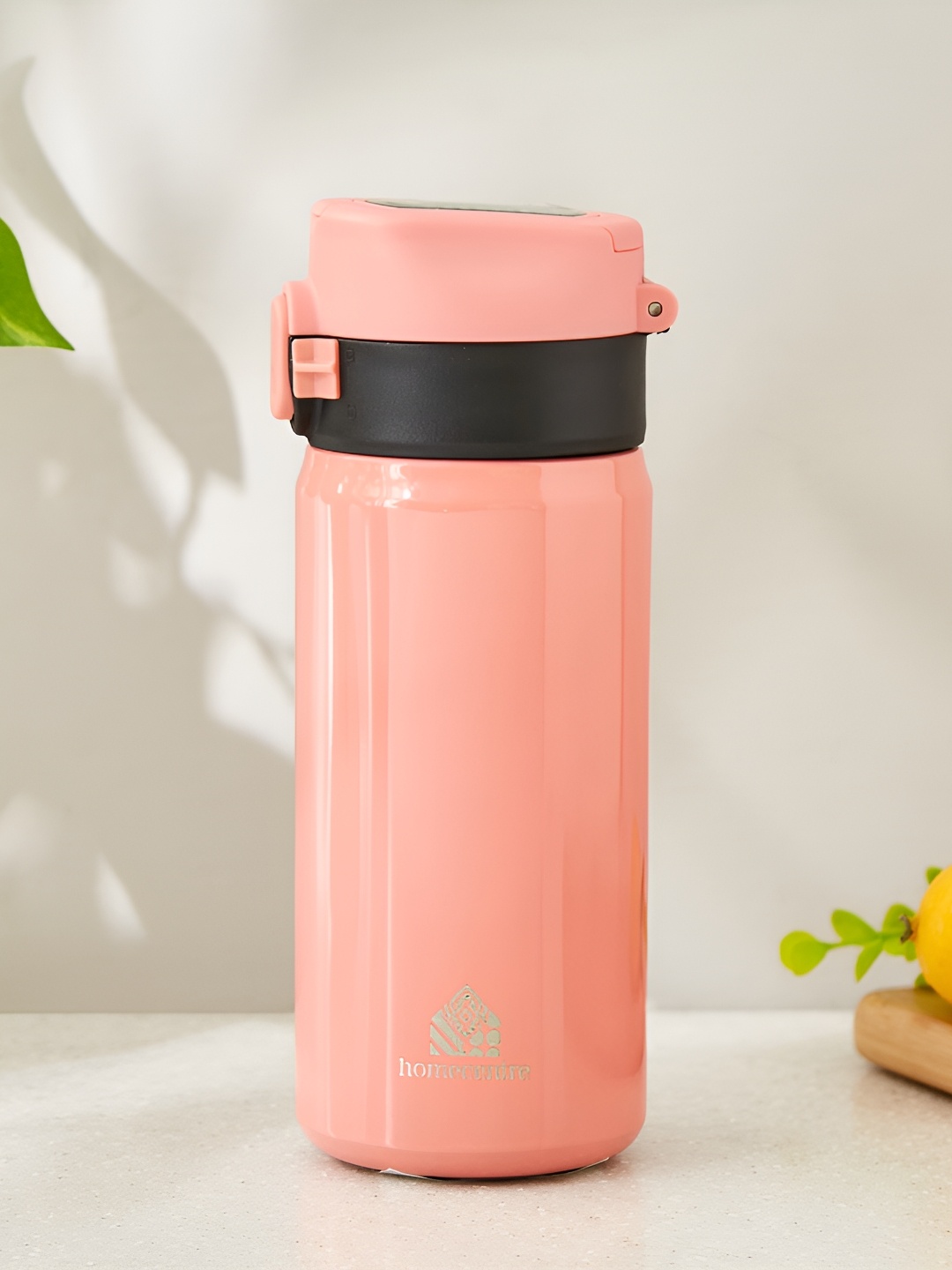 

Home Centre Pink & Black Stainless Steel Double Wall Vacuum Flask Water Bottle 420 ml