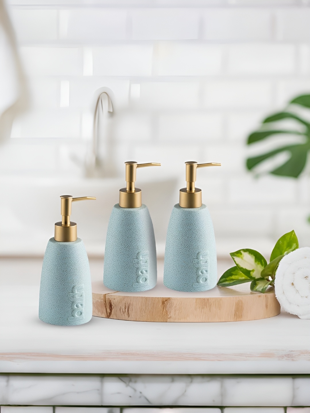 

The Better Home Blue Ceramic Soap Dispenser