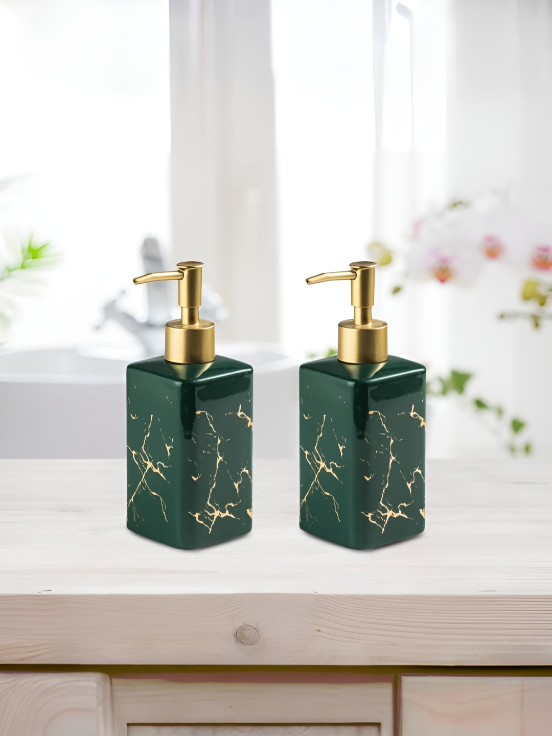 

The Better Home Green Ceramic Soap Dispenser