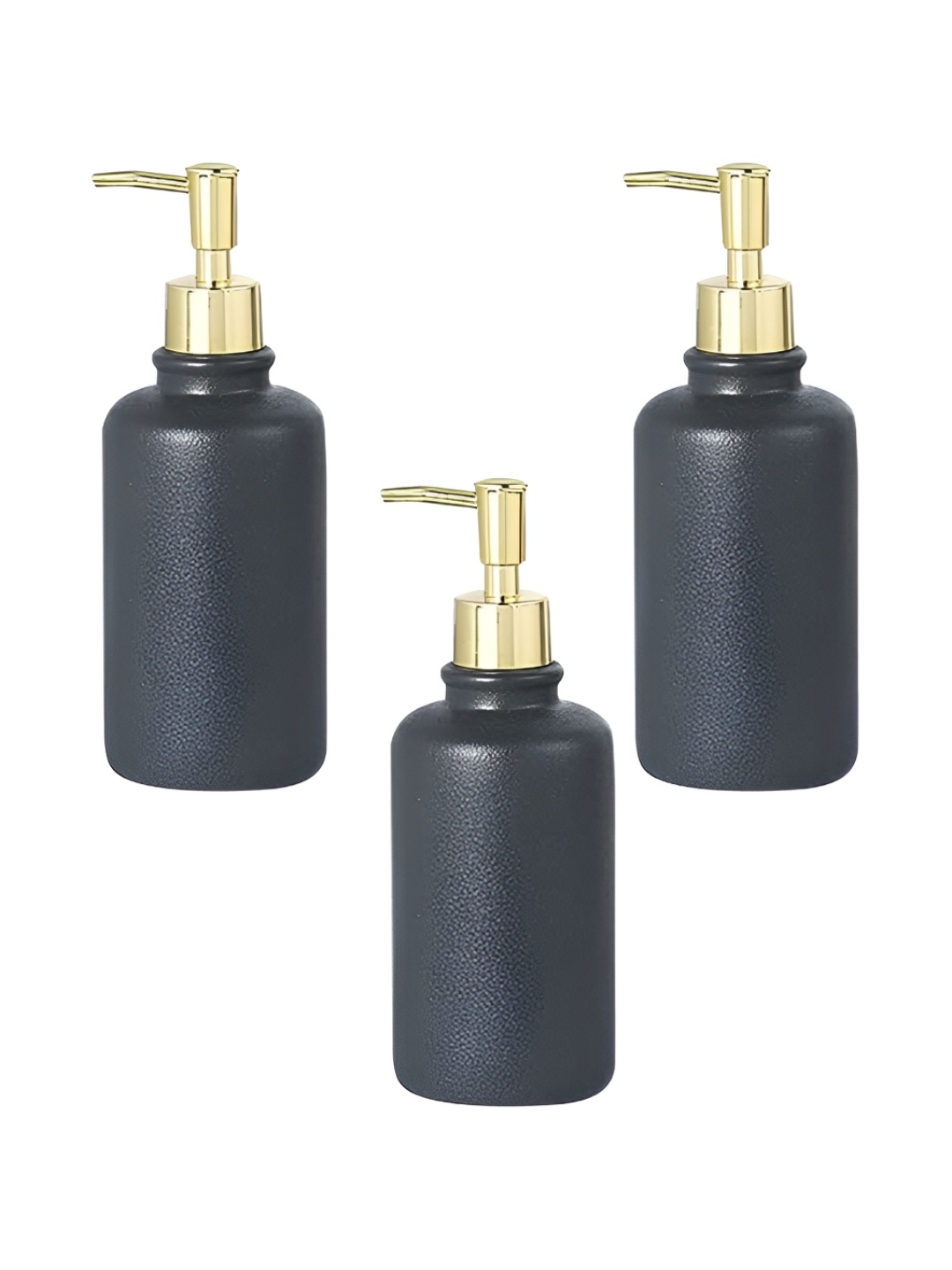 

The Better Home Black 3 Pieces Ceramic Soap Dispenser Bottles 400 ml