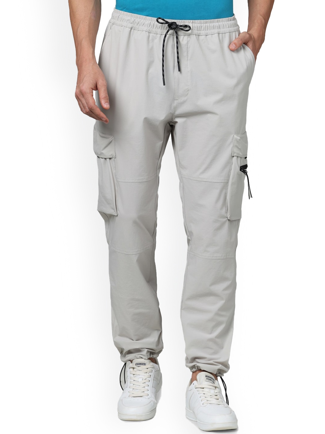 

Celio Men Mid-Rise Cargo Trousers, Grey