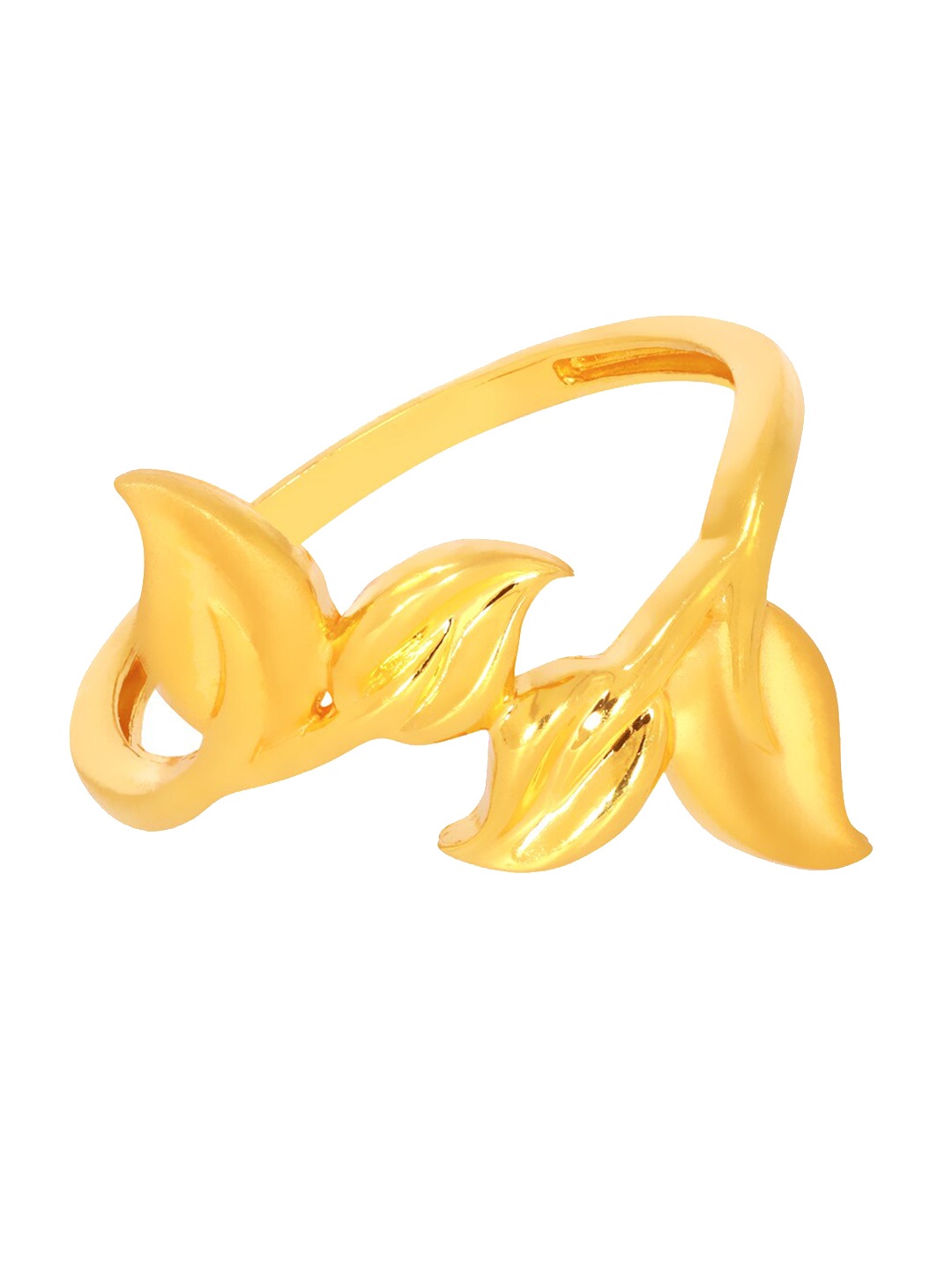 

BHIMA 22K Hallmark 916 Purity Yellow Gold Leaf Ring