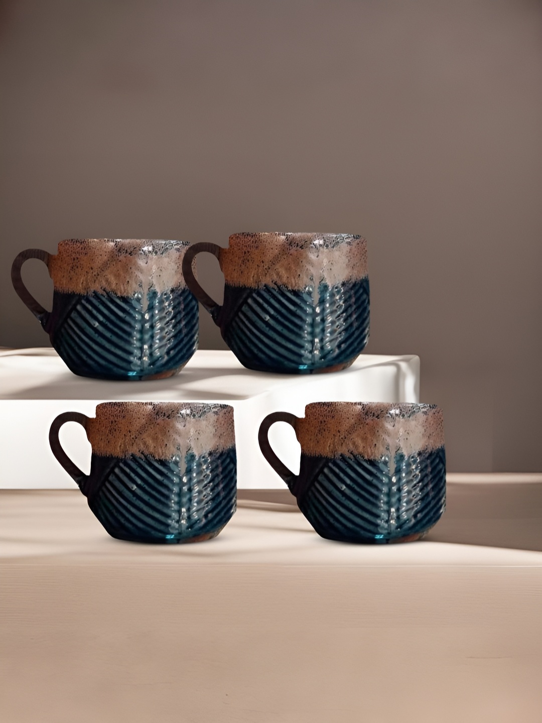 

The Better Home Brown & Black Ceramic Cups Set of Cups and Mugs