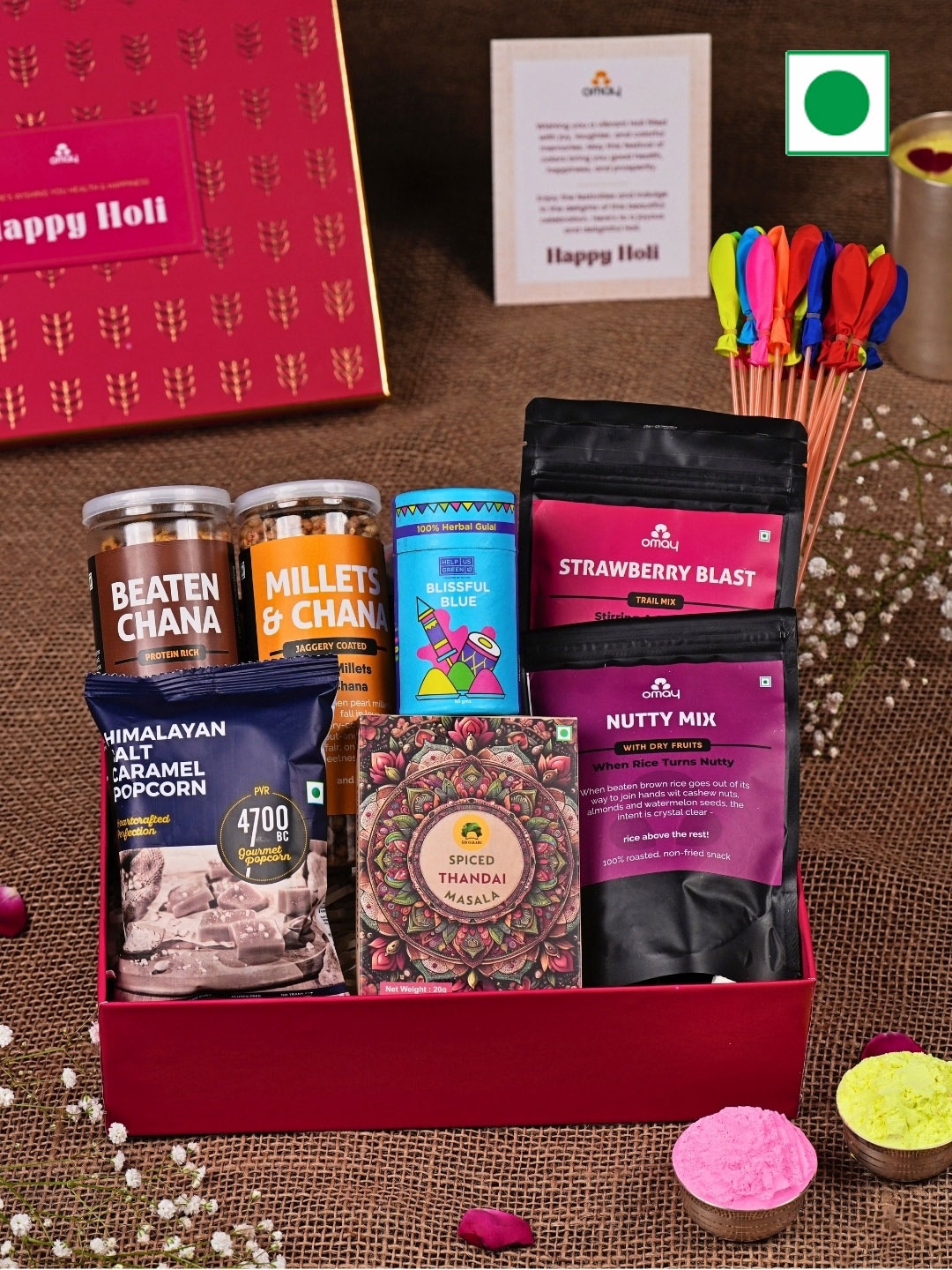 

Omay Foods Pack Of 8 Splendid Feast Holi Gift Box, Multi