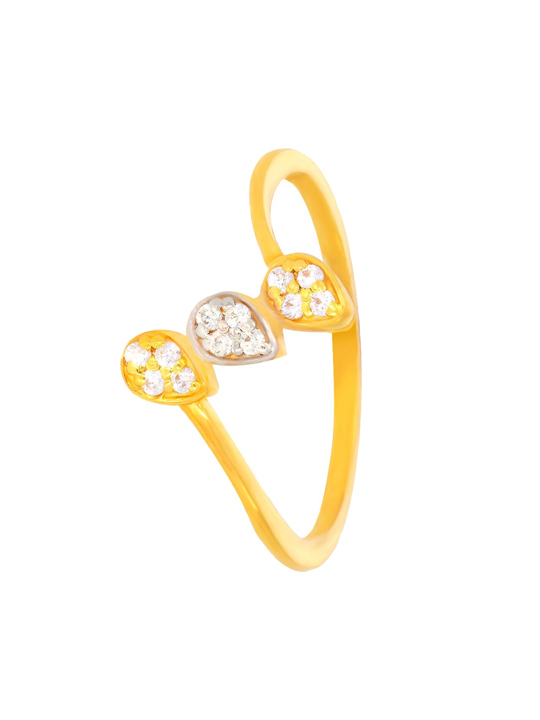 

BHIMA 22K Hallmark 916 Purity Yellow Gold Heart With Stone Studs