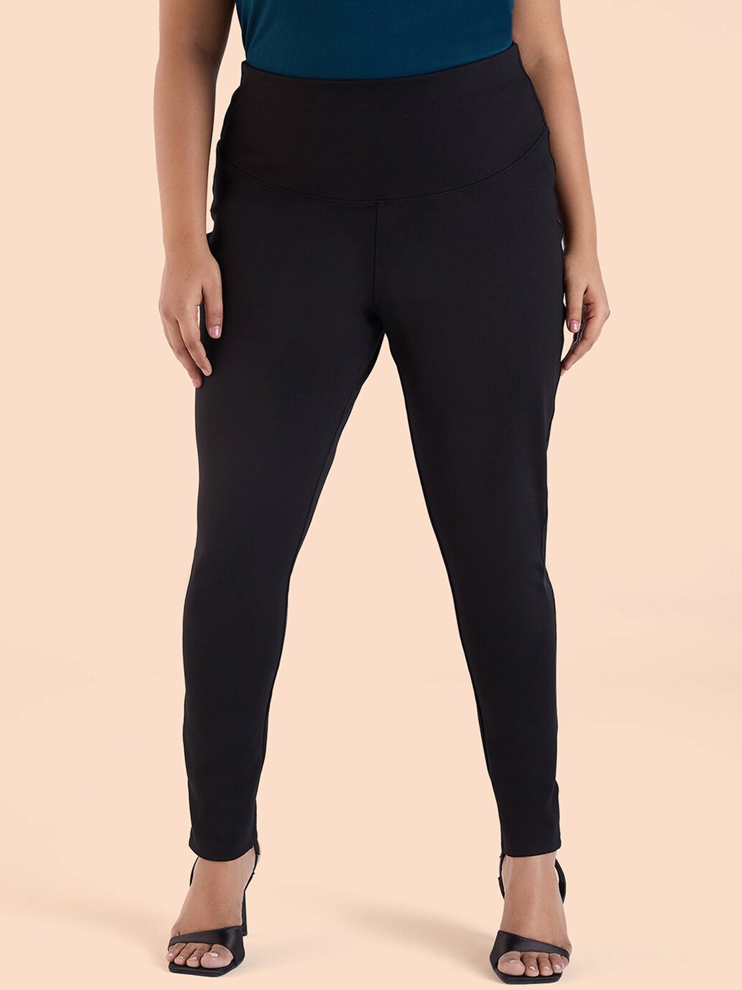 

Big Hello - The Plus Life Cotton Ankle-Length Leggings, Black
