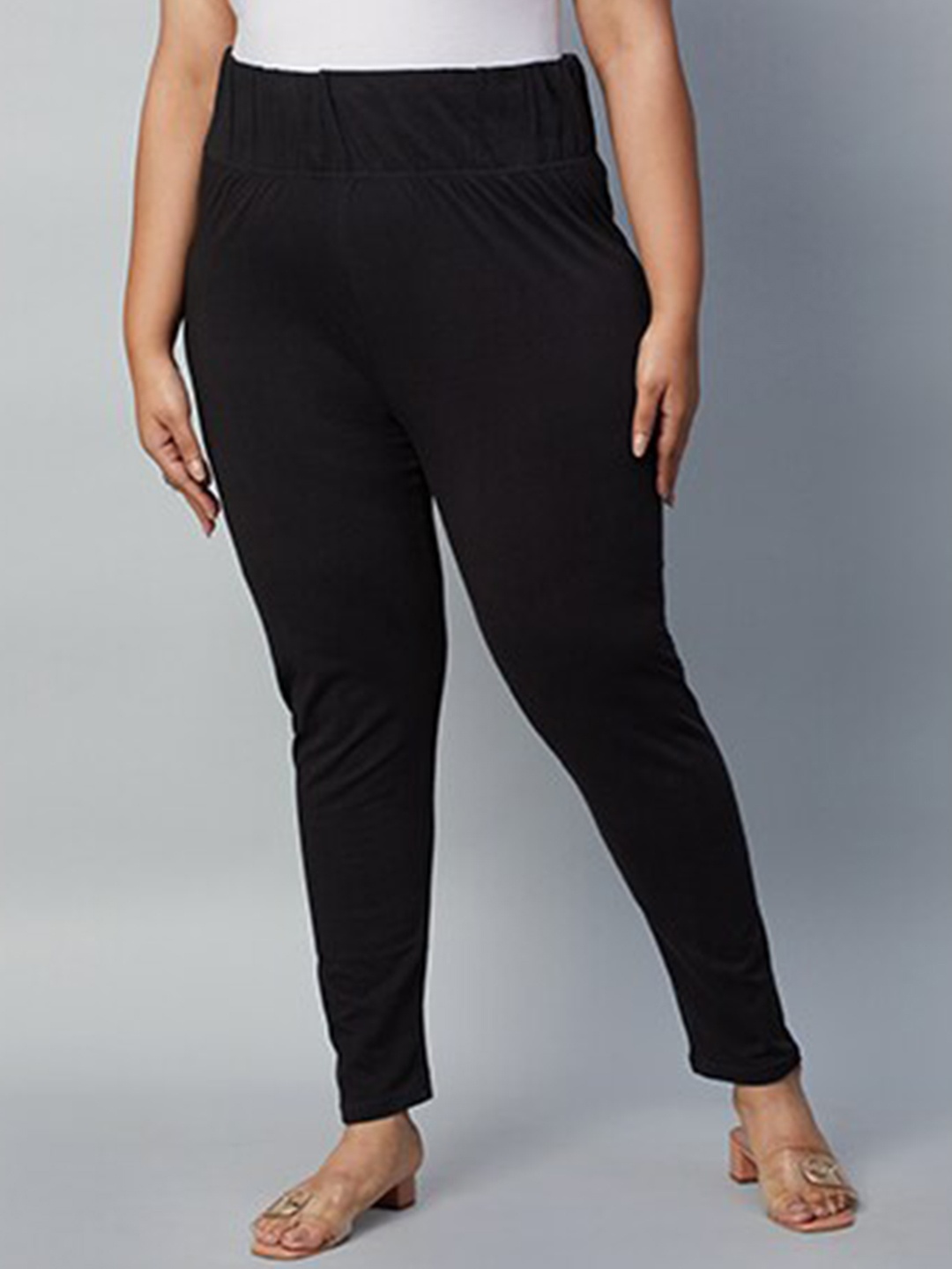 

Big Hello - The Plus Life Cotton Ankle-Length Leggings, Black
