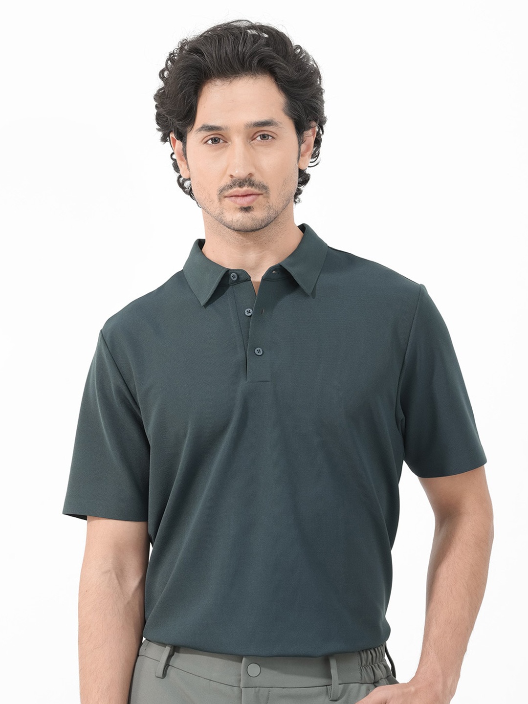 

RARE RABBIT Men Atticus Regular Fit Polo Collar T-Shirt, Teal