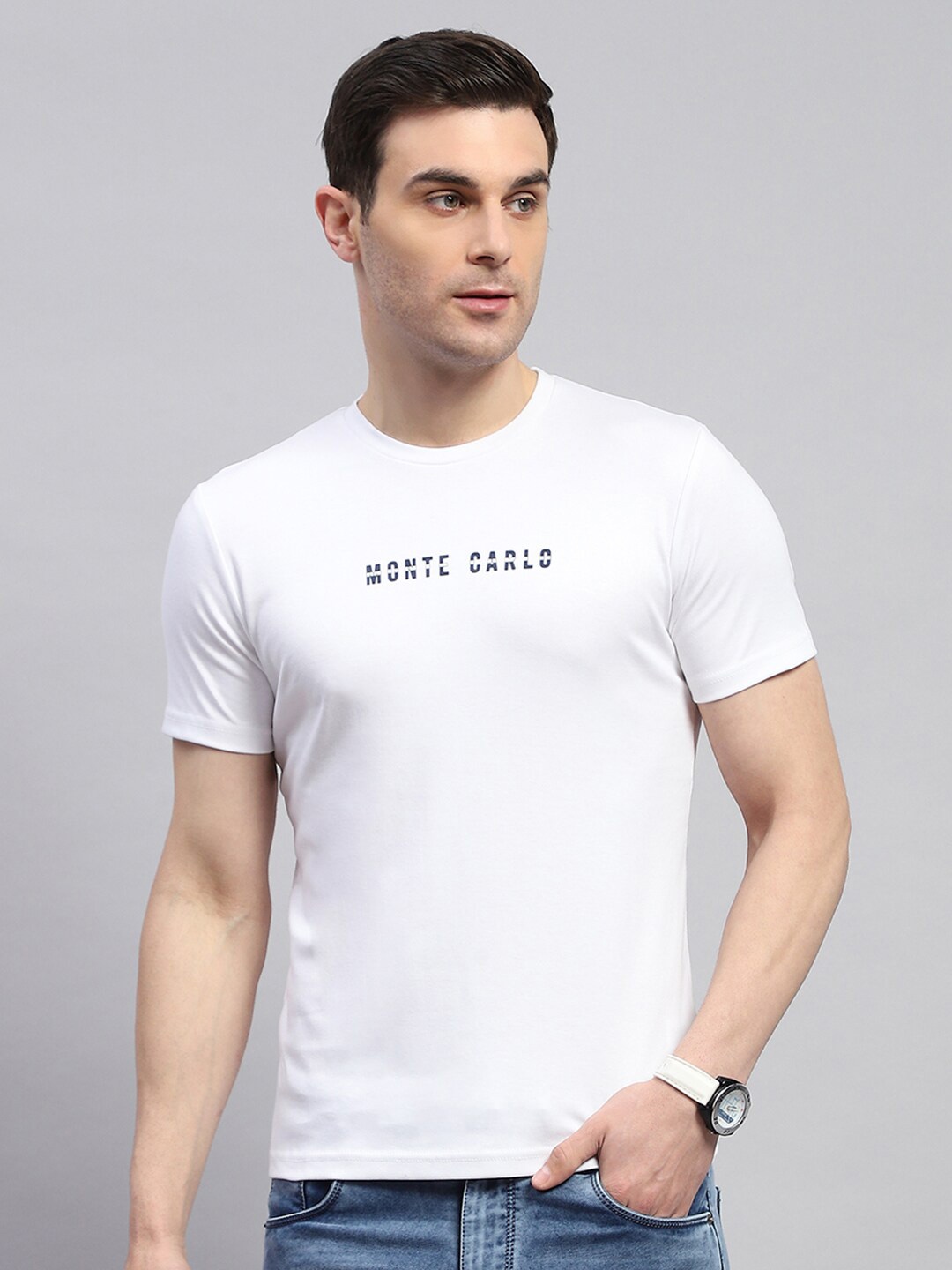 

Monte Carlo Round Neck Short Sleeves T-shirt T-shirt, White