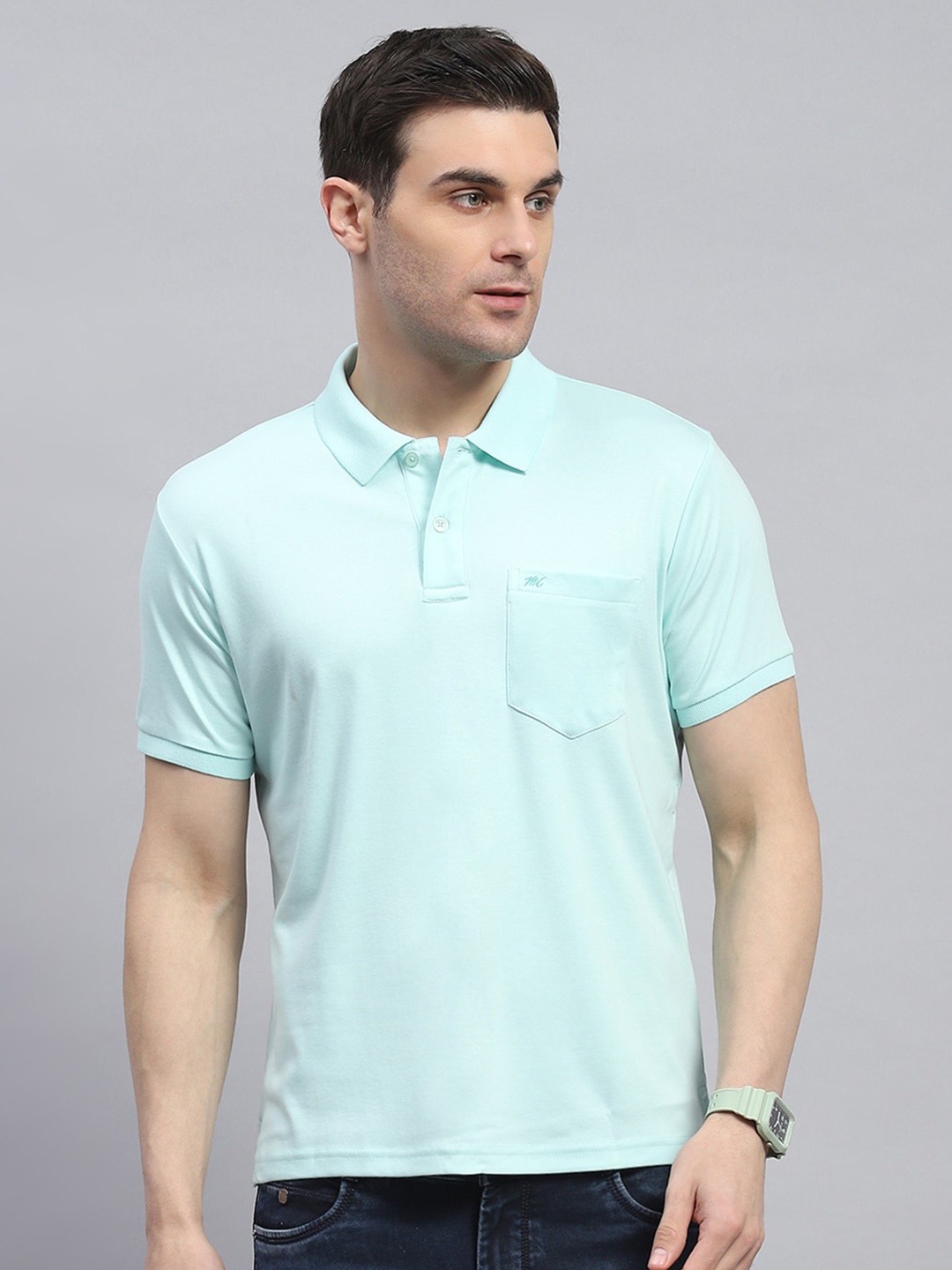 

Monte Carlo Polo Collar T-shirt, Blue