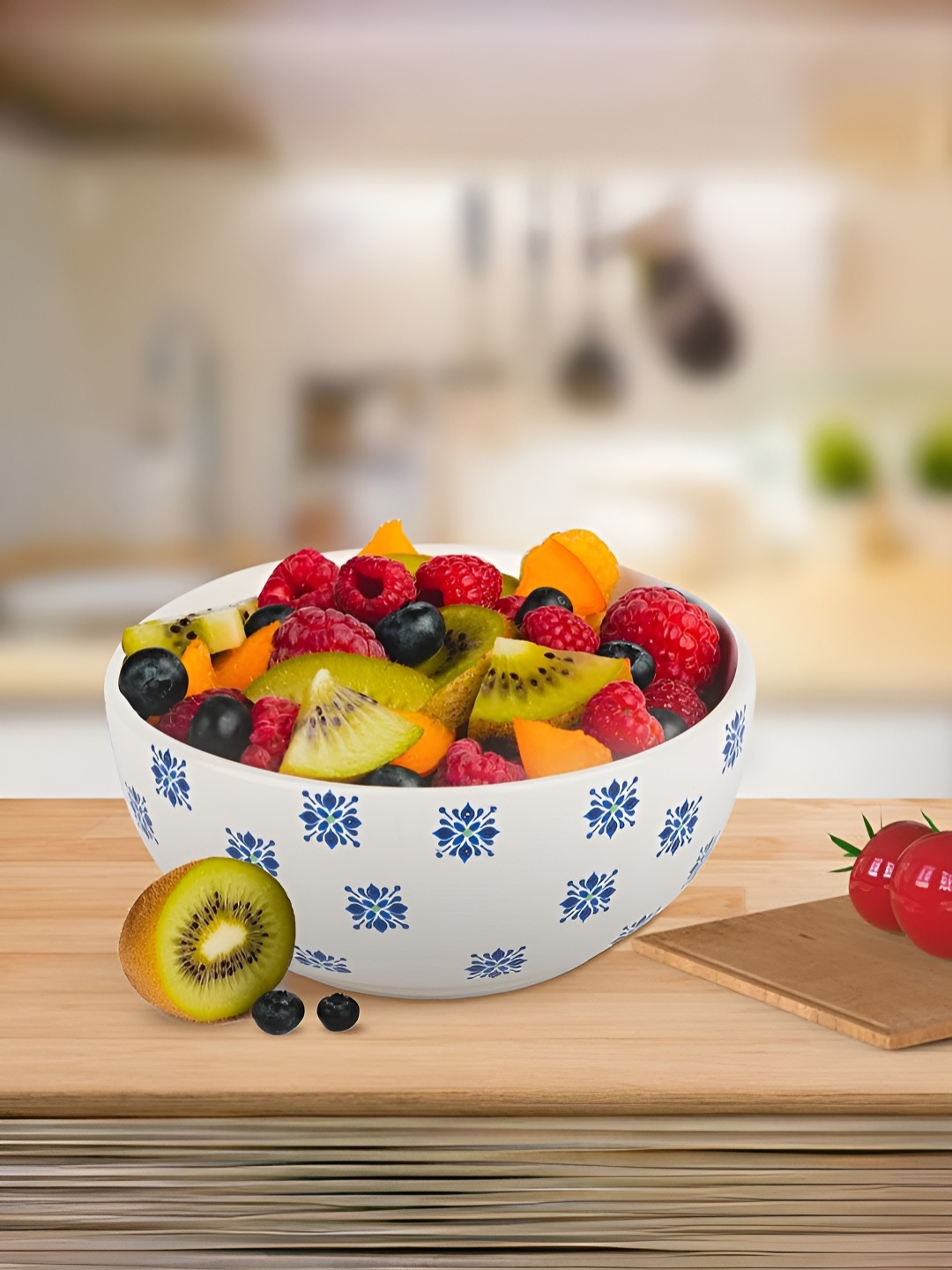 

The Better Home White & Blue 2 Pieces Ceramic Bowls