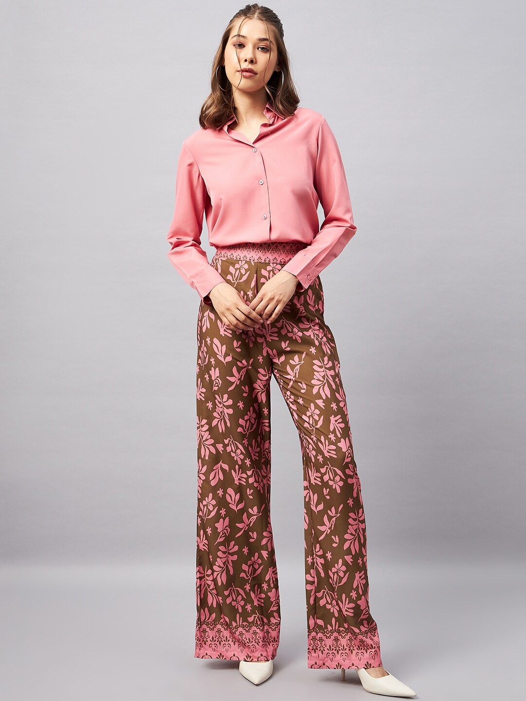 

Orchid Blues Printed Shirt With Trousers Co-Ords, Pink