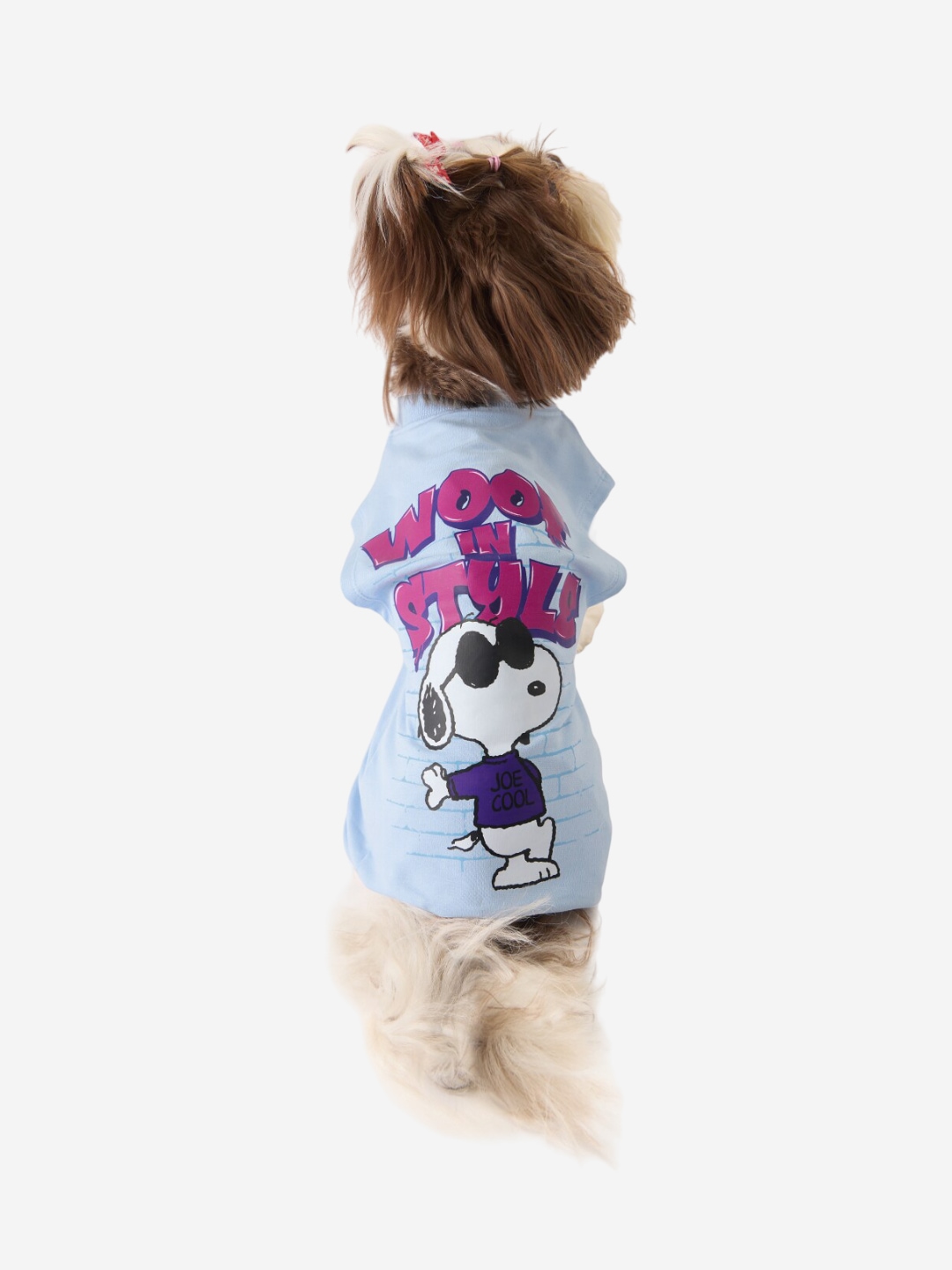

The Souled Store Peanuts: Woof In Style Printed Pure Cotton Dog T-Shirt, Blue