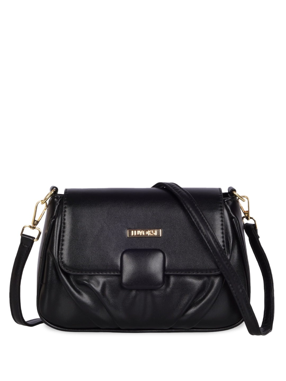 

Luvoksi Curlized Structured Sling Bag, Black