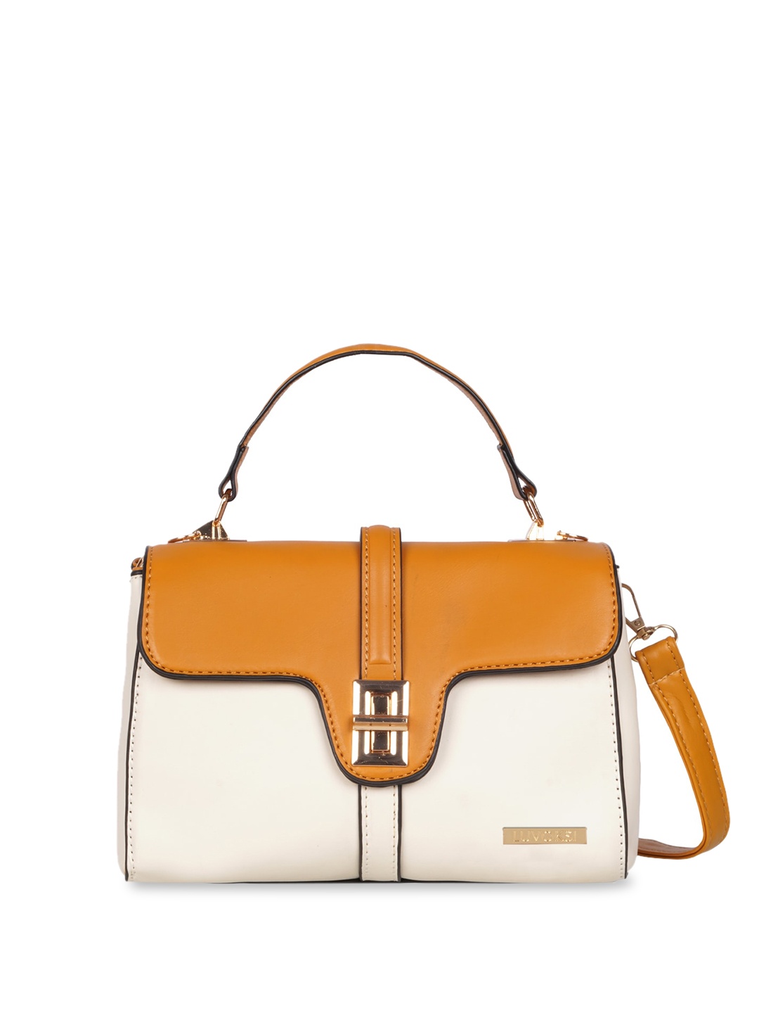 

Luvoksi Colourblocked PU Structured Handheld Bag, White