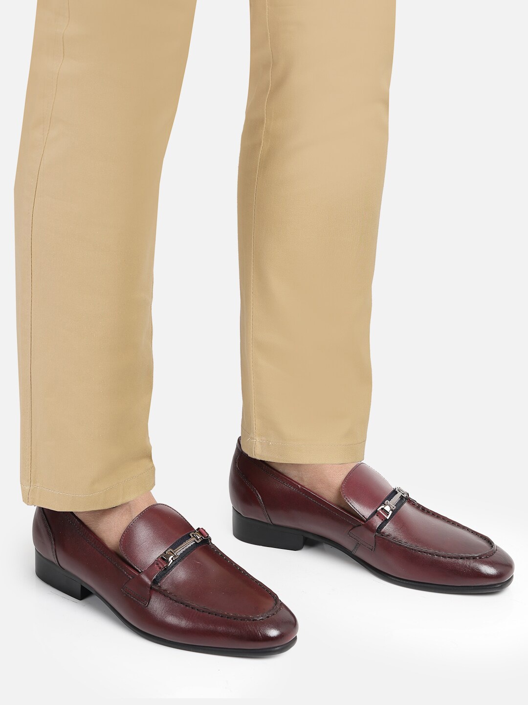 

HATS OFF ACCESSORIES Men Leather Formal Loafers, Burgundy