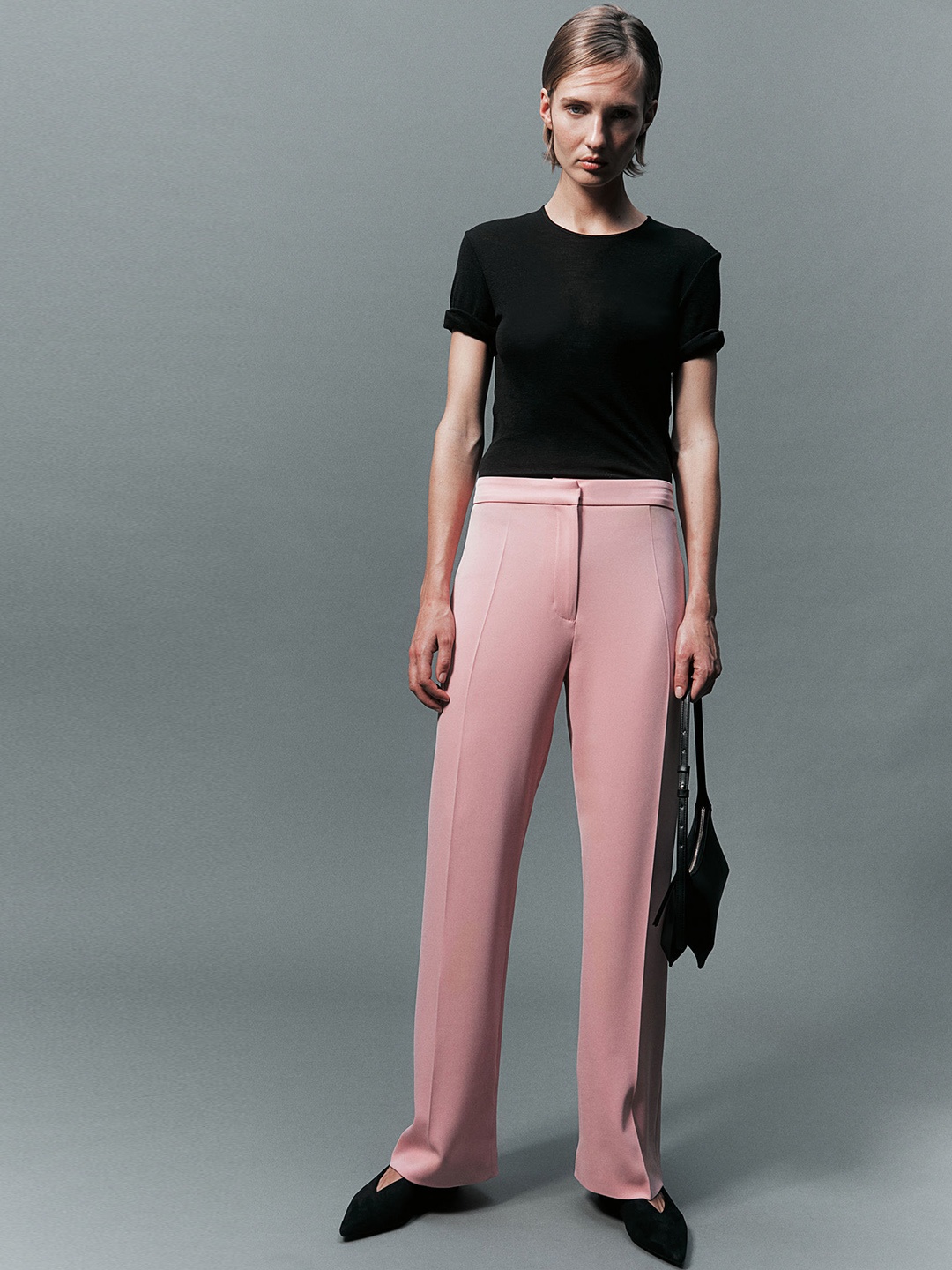 

H&M Wide Trousers, Pink