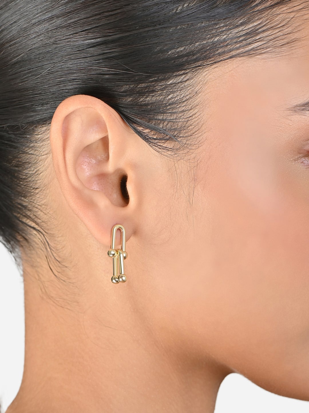 

ToniQ Gold-Plated Geometric Drop Earrings