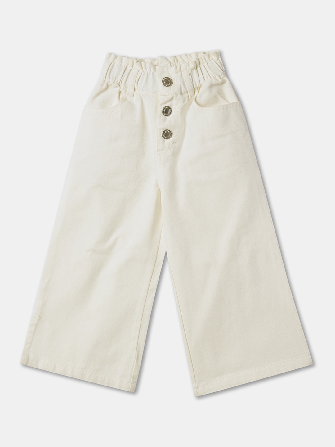 

R&B Girls Mid-Rise Cotton Culottes, Beige