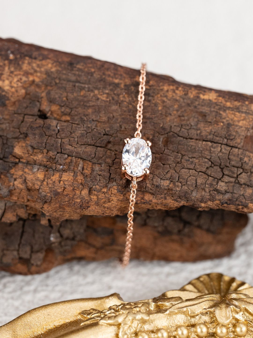 

MISS JO 92.5 Sterling Silver Rose Gold-Plated Link Bracelet