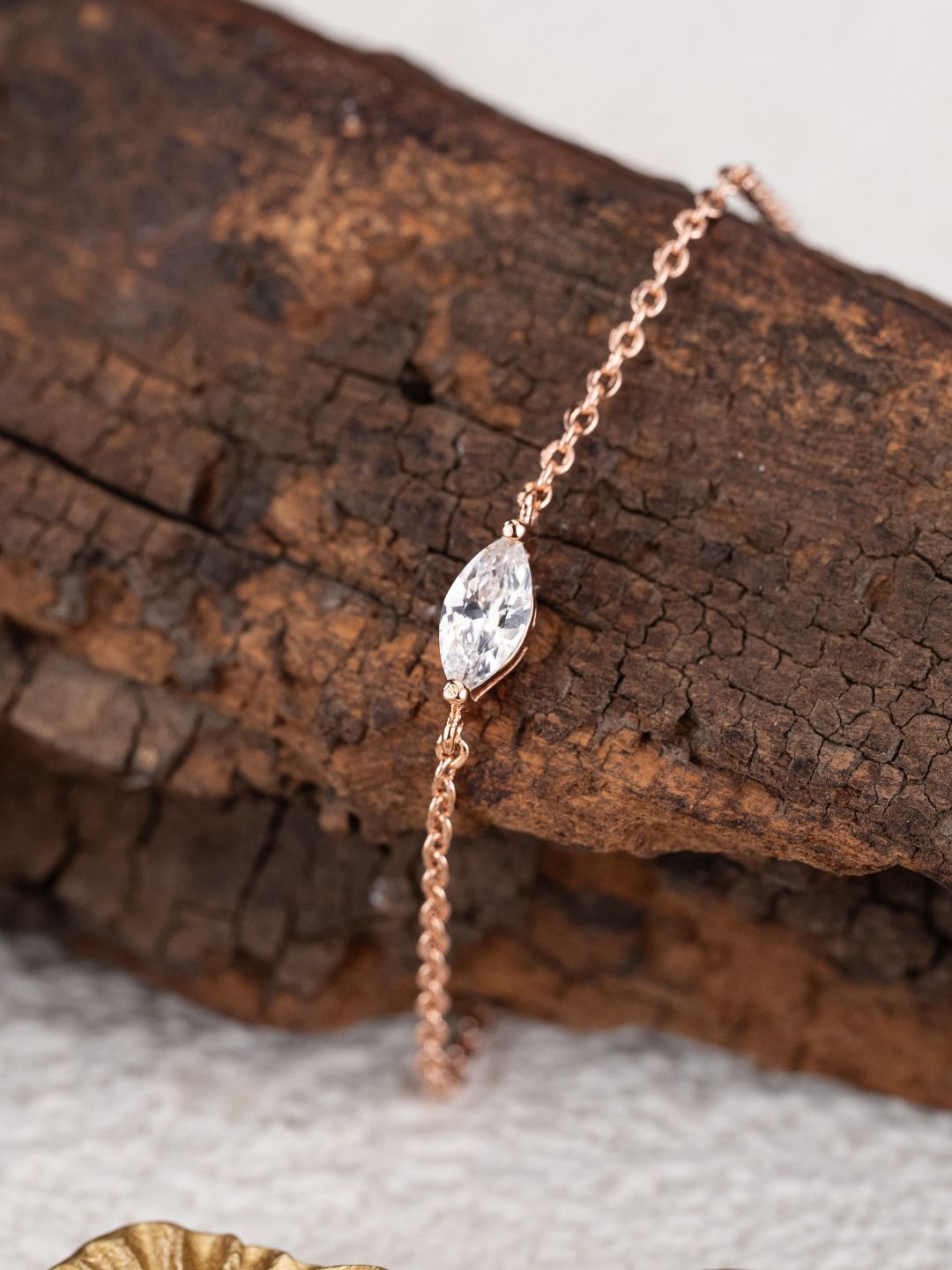 

MISS JO 92.5 Sterling Silver Rose Gold-Plated Charm Bracelet