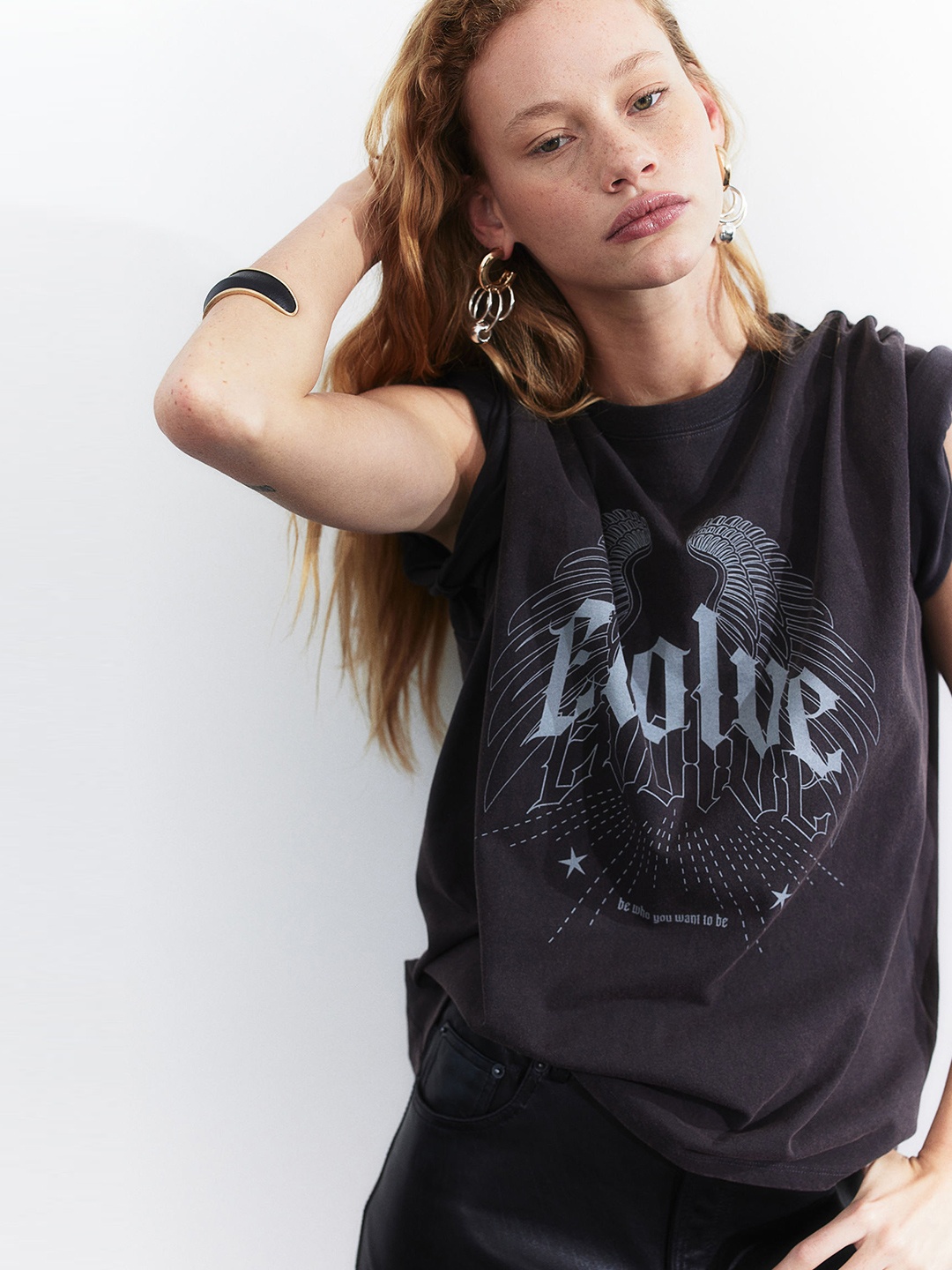

H&M Oversized T-shirt, Black