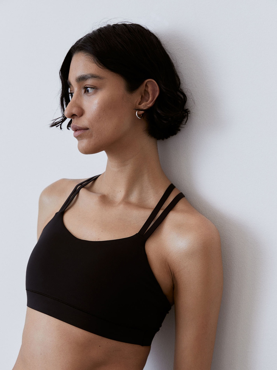 

H&M SoftMove Light Support Sports Bra, Black