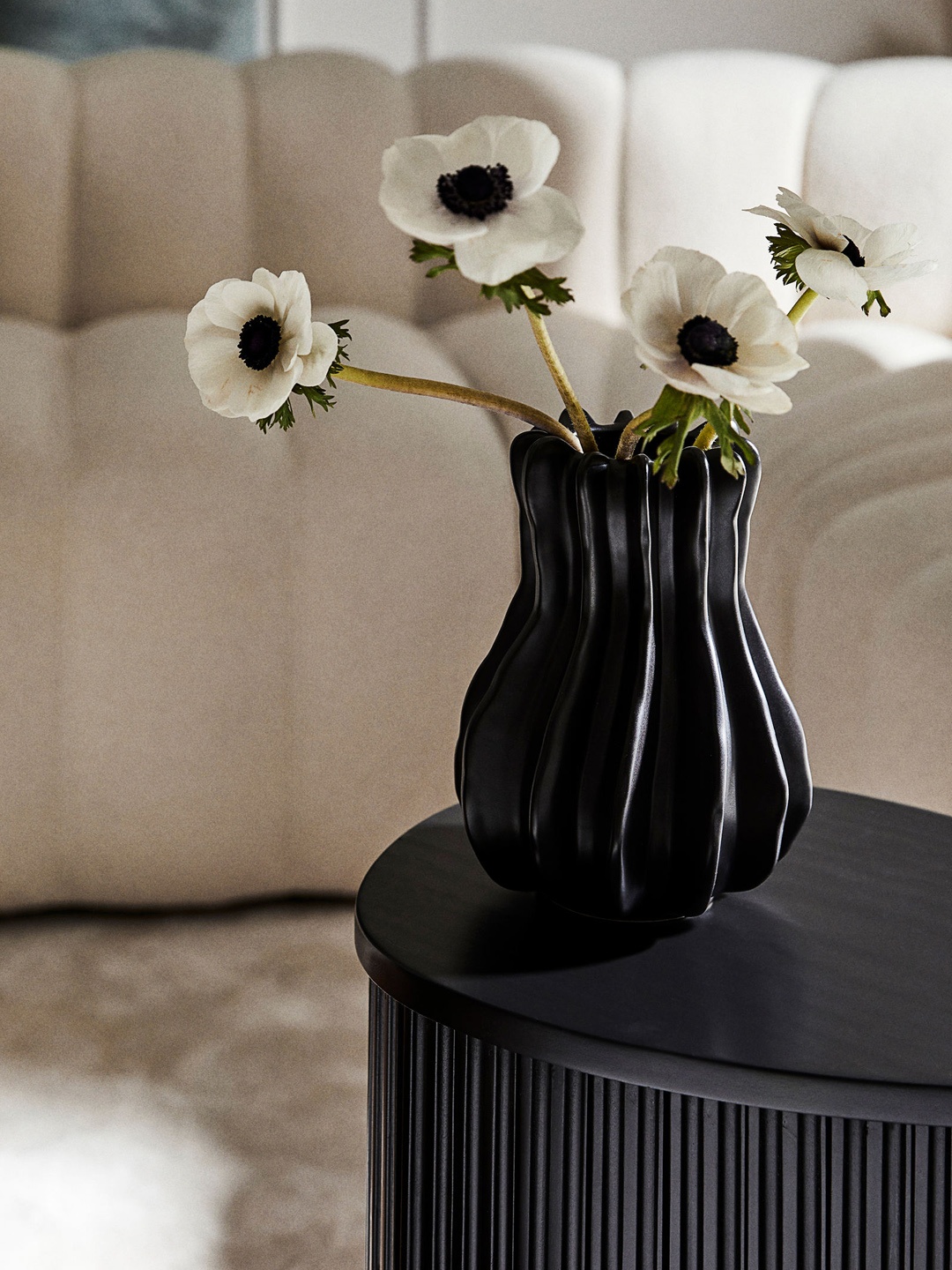 

H&M Black Textured Stoneware Vases