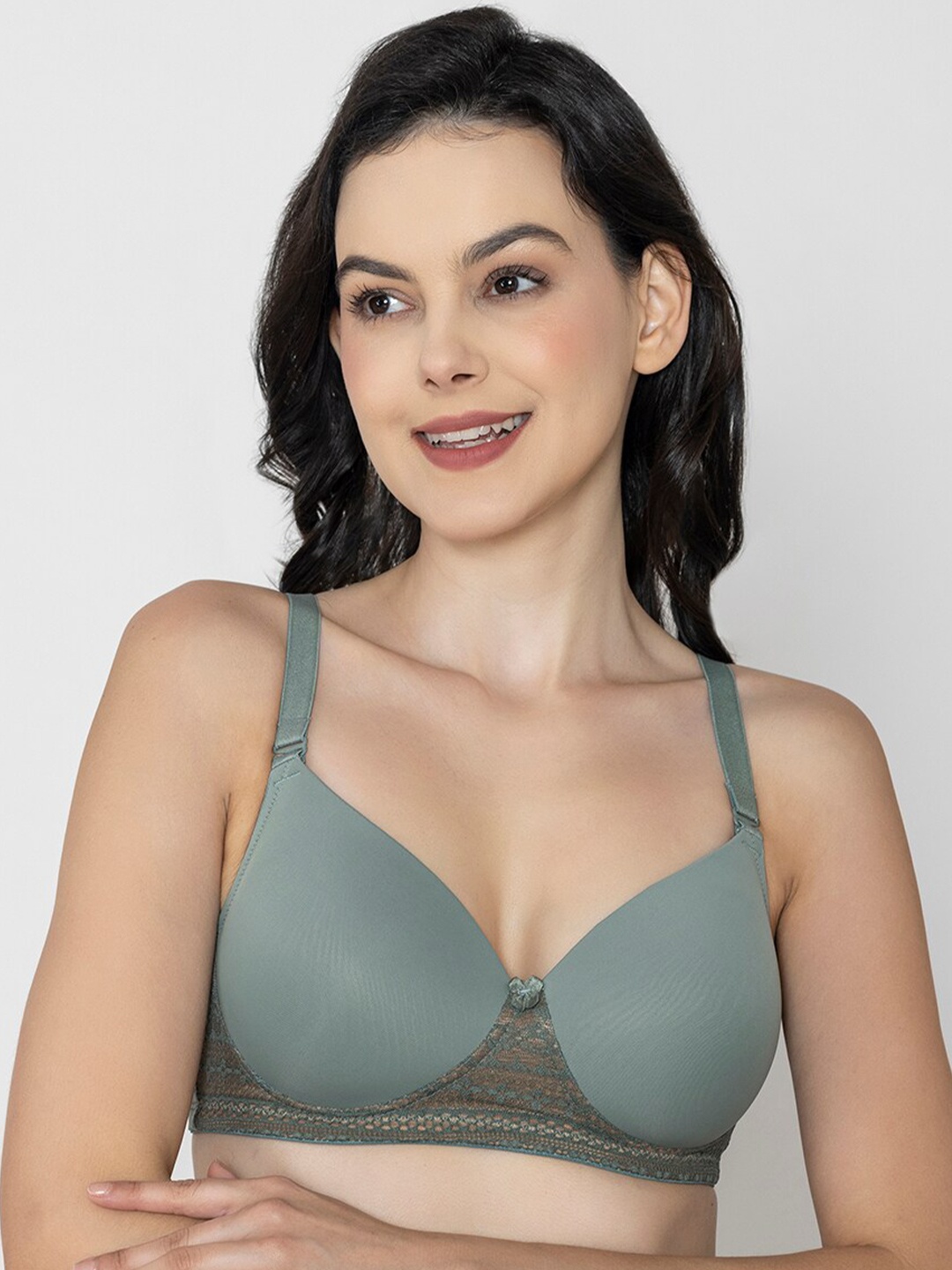 

B'ZAR Full Coverage Lightly Padded T-shirt Bra With All Day Comfort, Olive