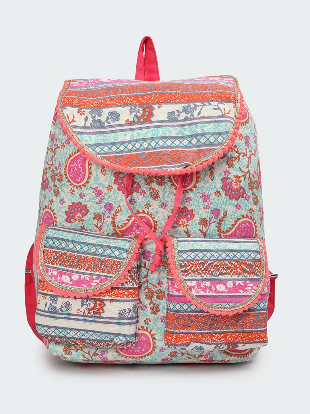 

max Girls Floral Printed Backpack, Blue
