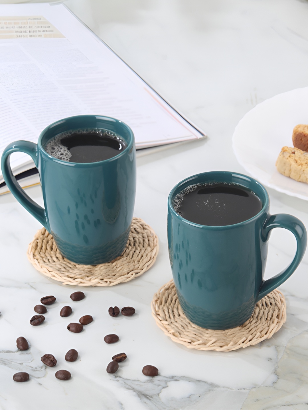 

Cello Blue 2 Pcs Glossy Mugs 230 ml