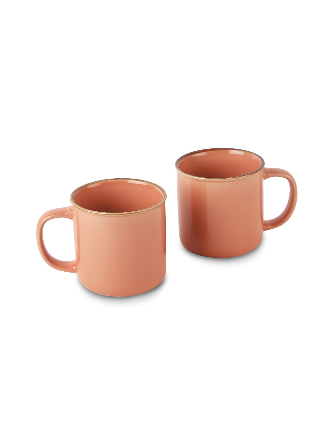 

Cello Orange 2 Pcs Ceramic Glossy Mugs 240 ml