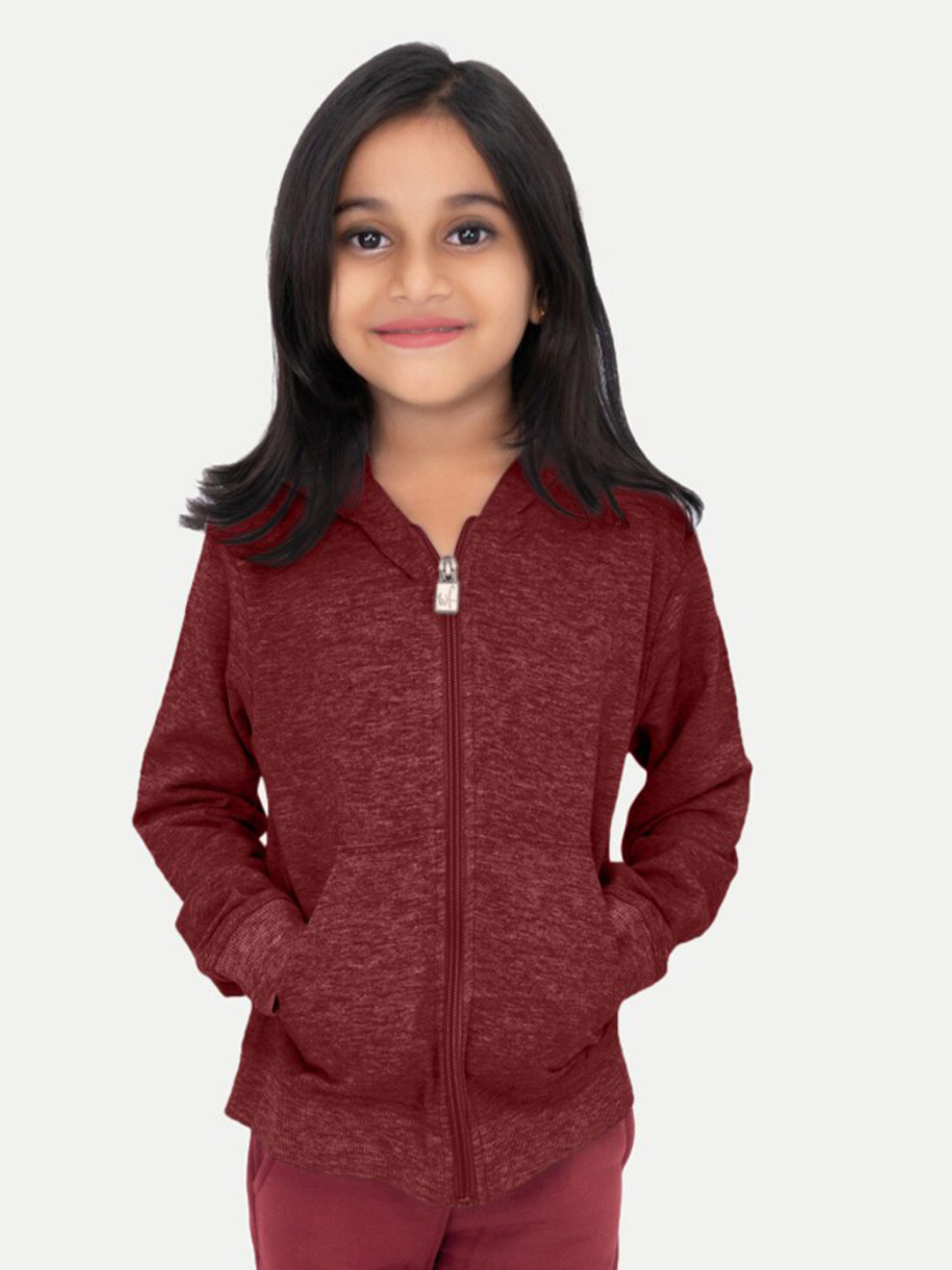 

BAESD Girls Long Sleeves Hooded T-shirt, Maroon