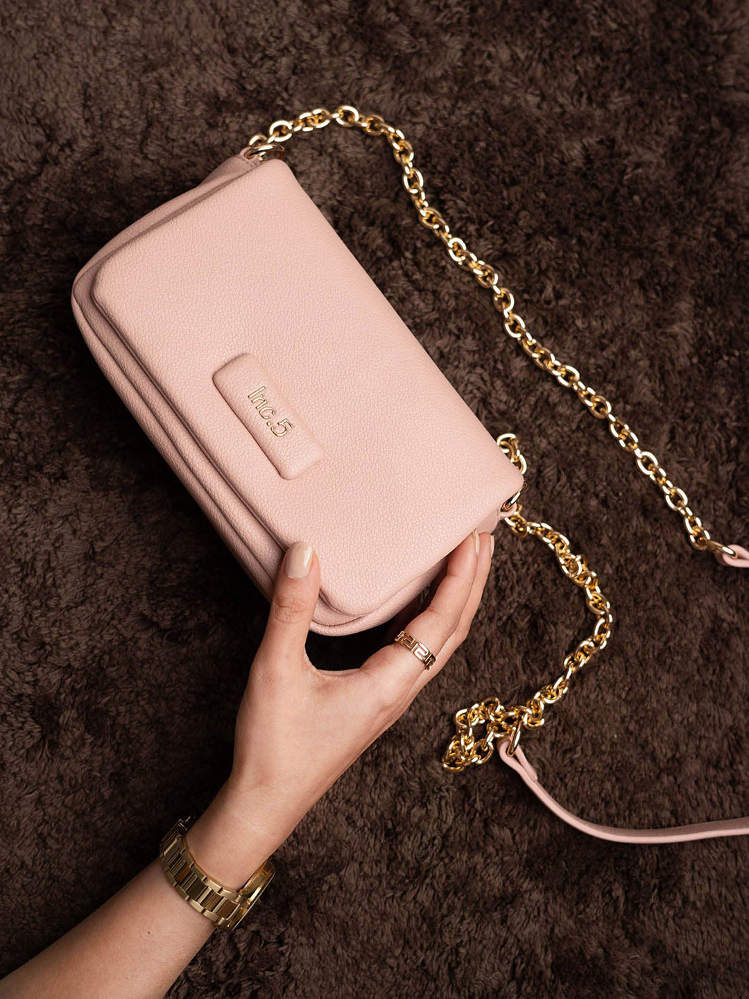 

Inc 5 Structured Miniature Sling Bag, Pink