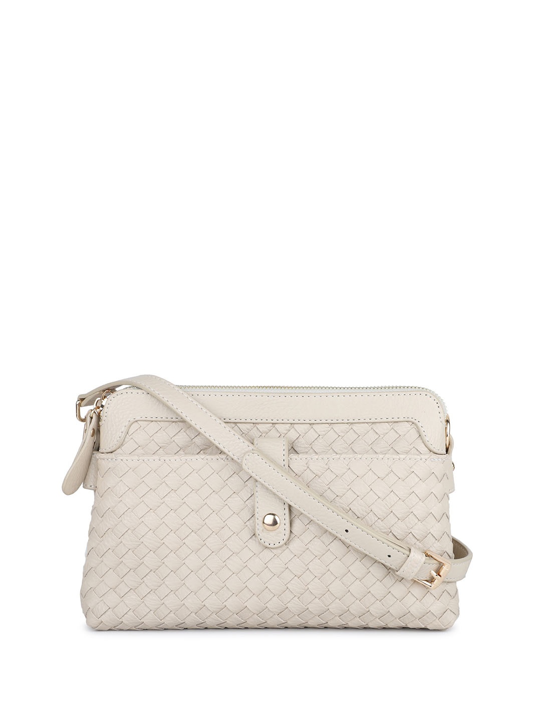 

Inc 5 Structured Textured Shoulder Bag with Quilted, Beige