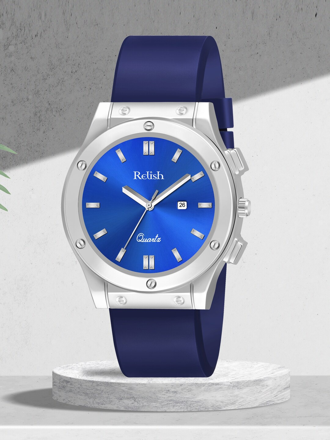 

Relish Men Silicone Strap Analogue Watch RE-NSSW507, Blue