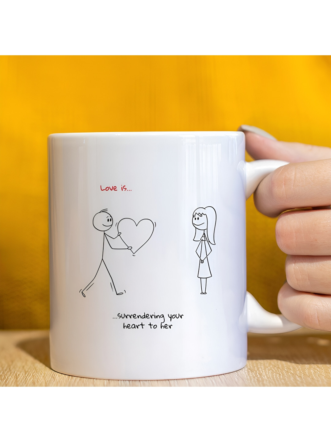 

The Decor Lane White & Black Printed Ceramic Glossy Mug 325ml