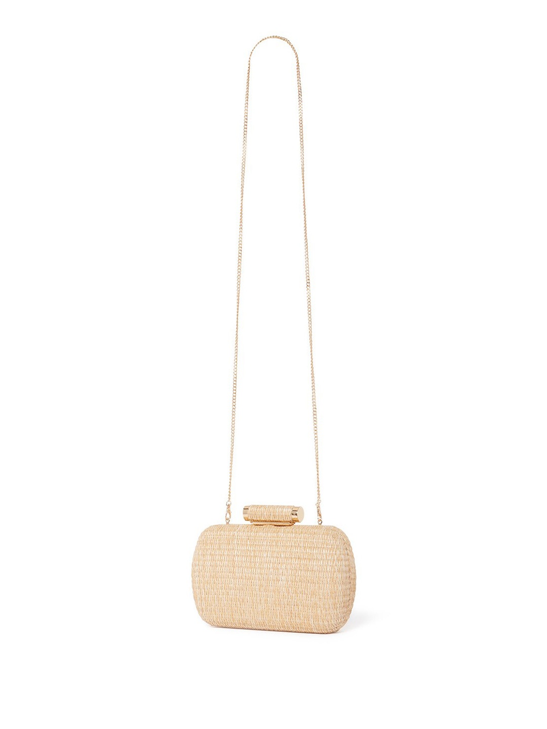 

Forever New Textured Box Clutch, Beige