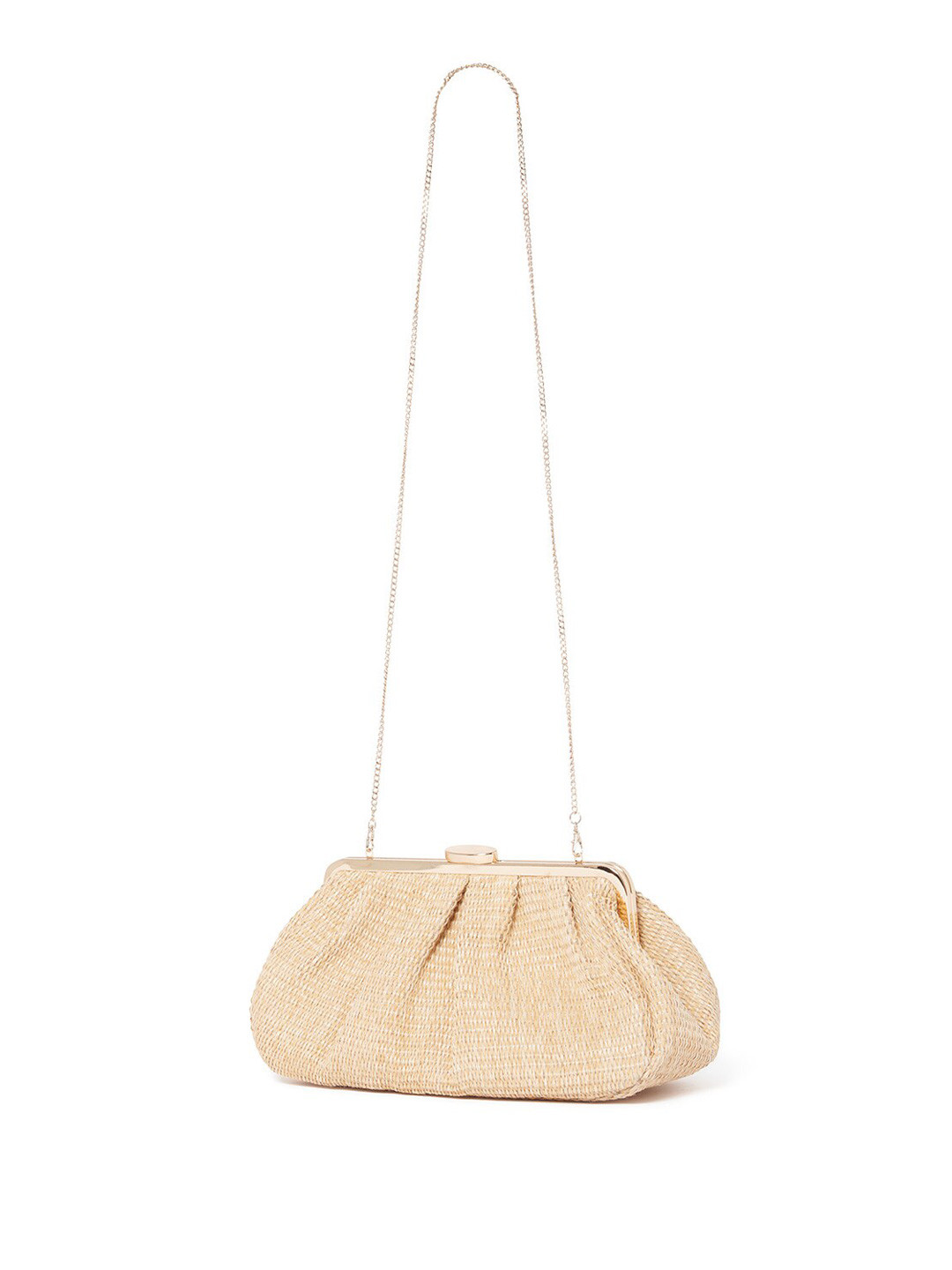

Forever New Textured Box Clutch, Beige